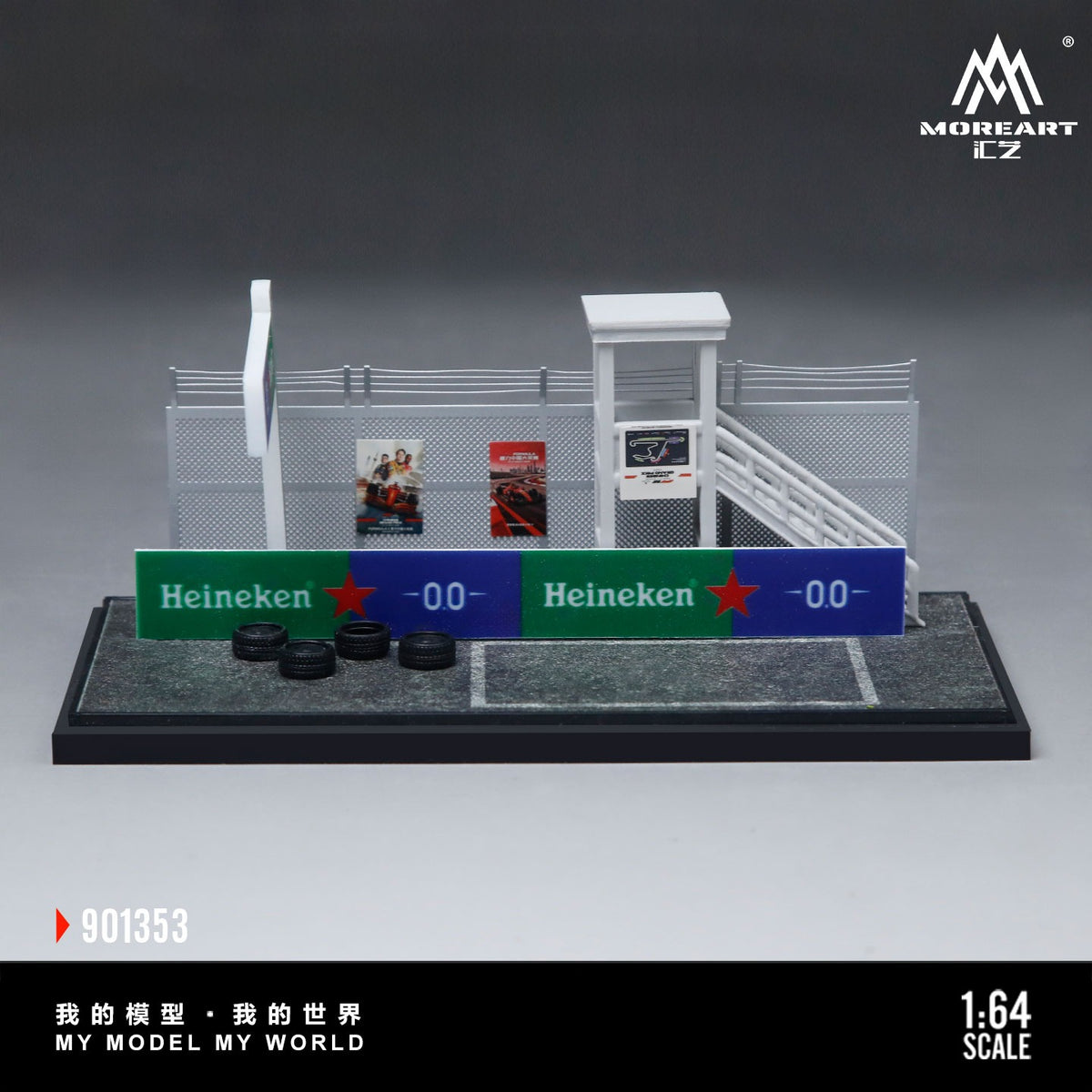 MoreArt - Pre-Order - Pit Area in Car Racing Event Diorama - MO901353