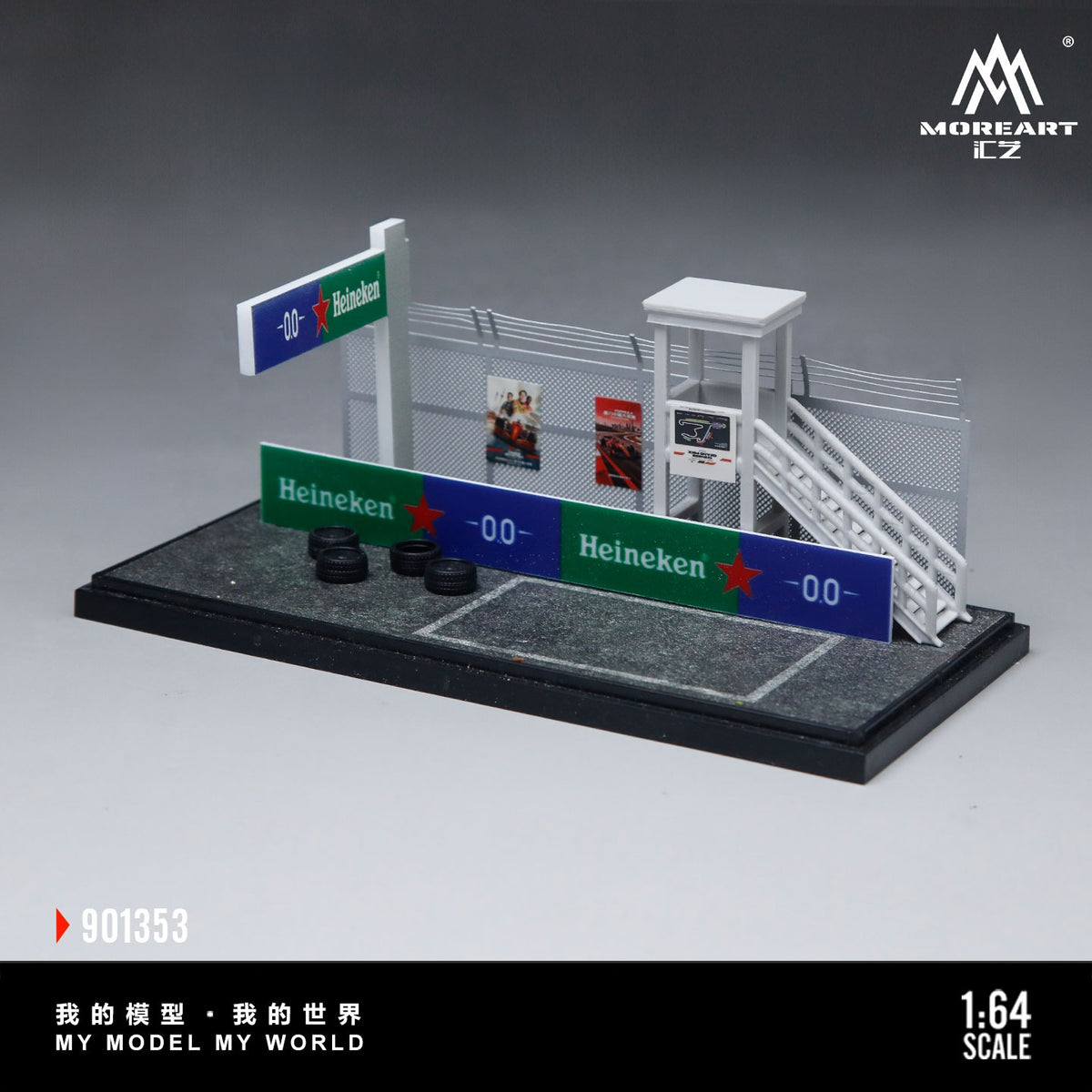 MoreArt - Pre-Order - Pit Area in Car Racing Event Diorama - MO901353