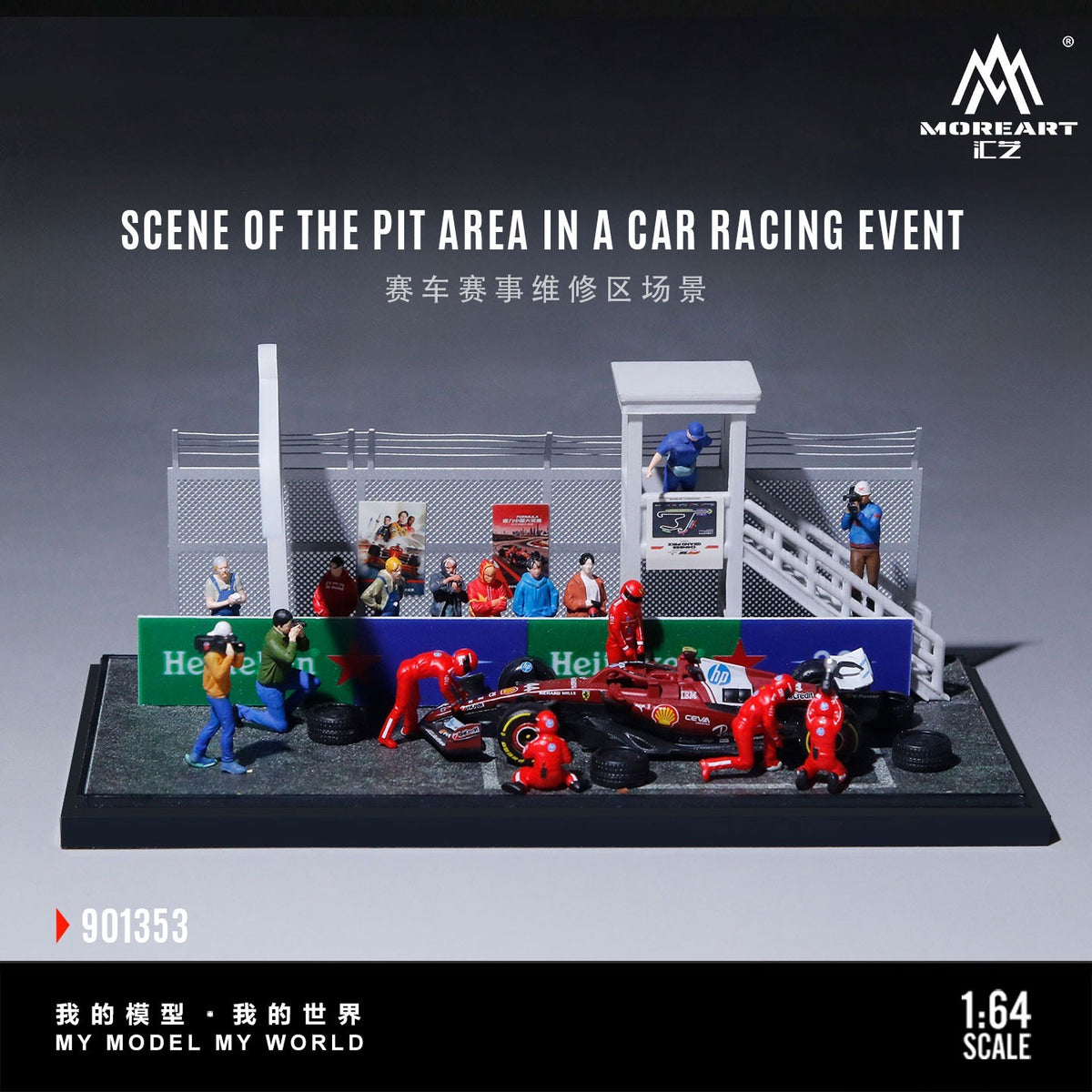 MoreArt - Pre-Order - Pit Area in Car Racing Event Diorama - MO901353