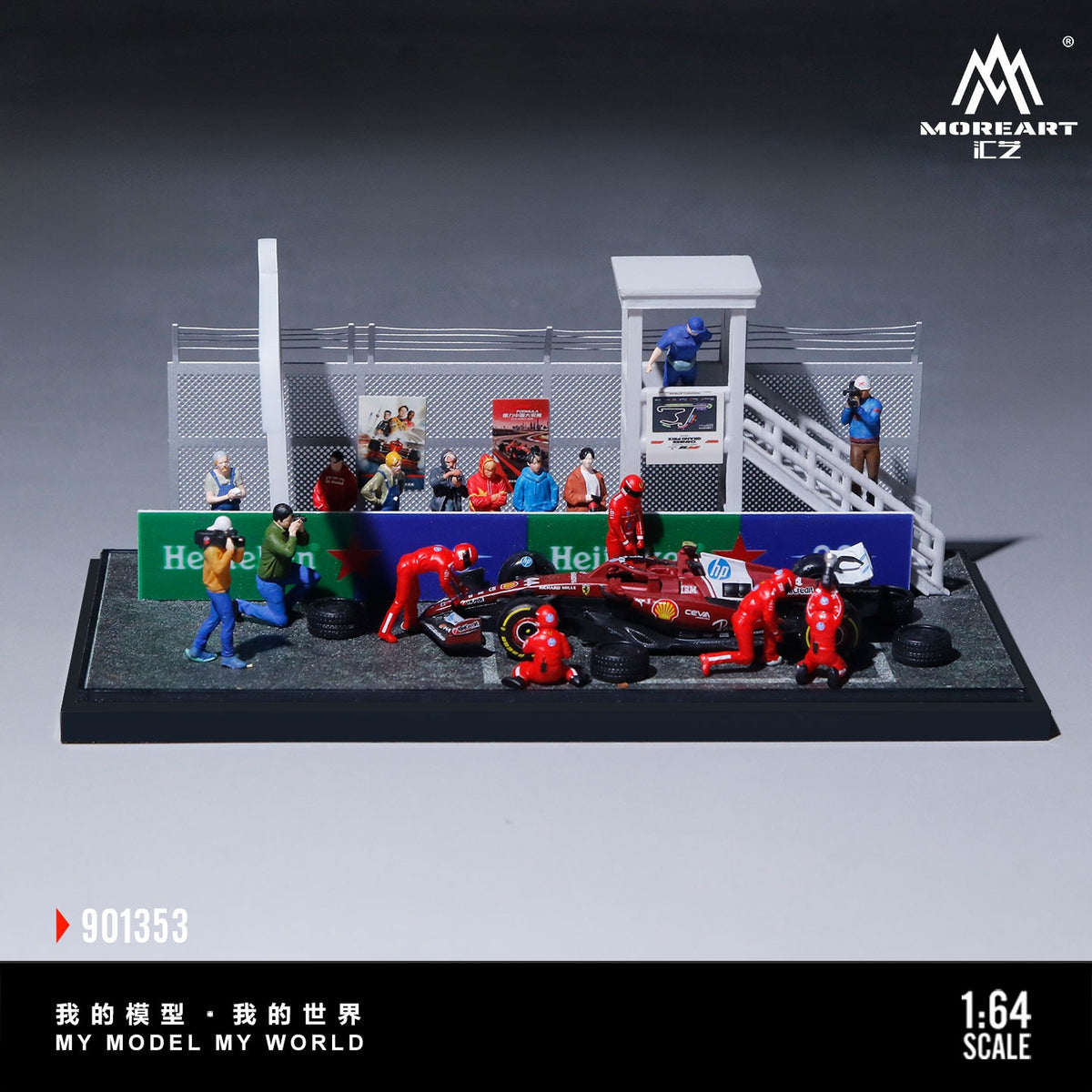 MoreArt - Pre-Order - Pit Area in Car Racing Event Diorama - MO901353