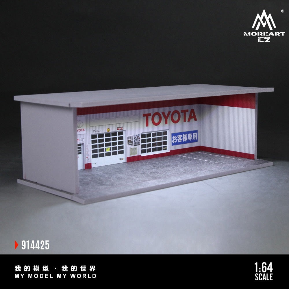 MoreArt - Pre-Order - Toyota Repair Shop Scene - Diorama mit Beleuchtung - MO914425