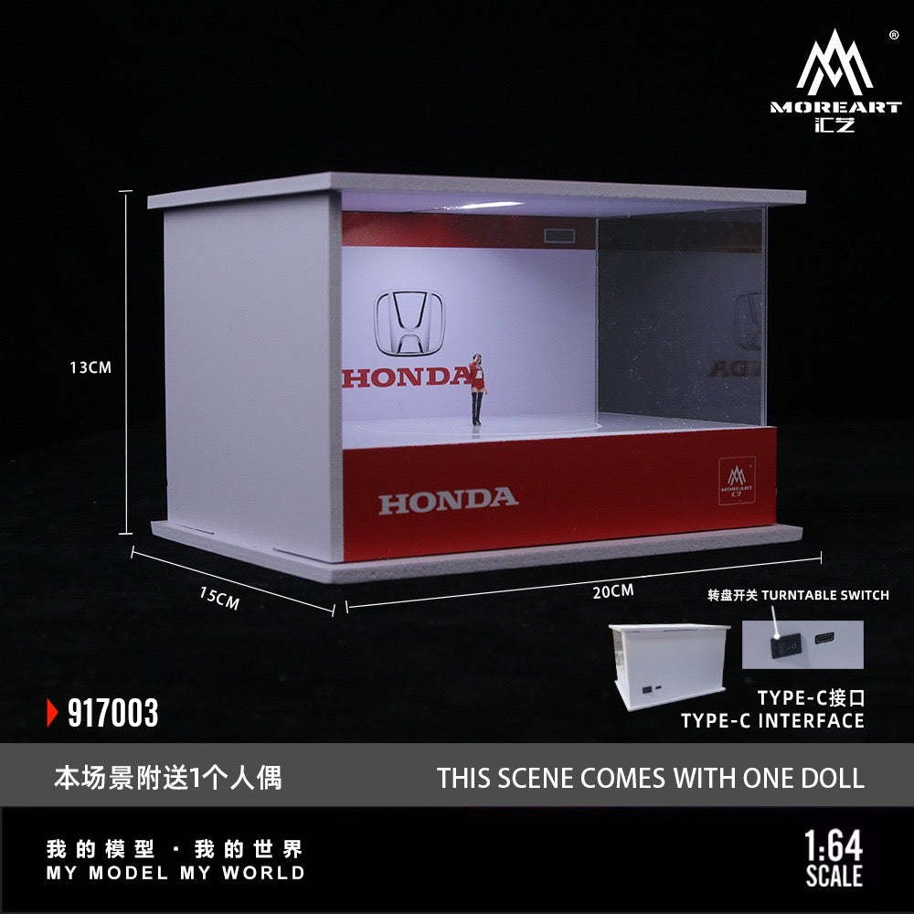 MoreArt - Pre-Order - Honda Turntable Exhibition Hall - Diorama mit Beleuchtung - MO917003