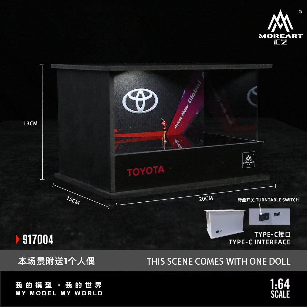 MoreArt Pre-Order - Toyota Turntable Exhibition Hall - Diorama mit Beleuchtung - MO917004