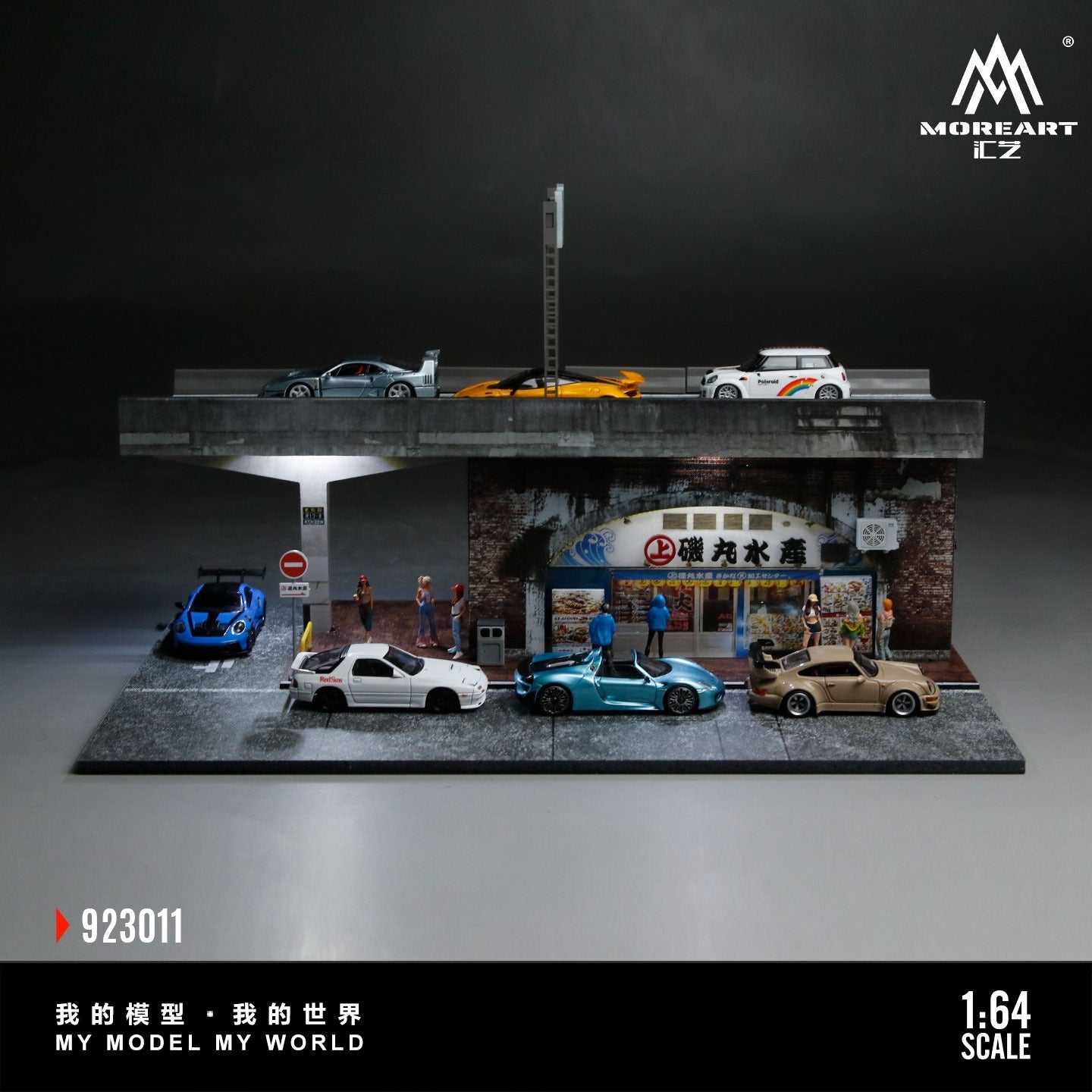 MoreArt - Pre-Order - Shimura Fishers Miniature Scene Diorama mit Beleuchtung - MO923011