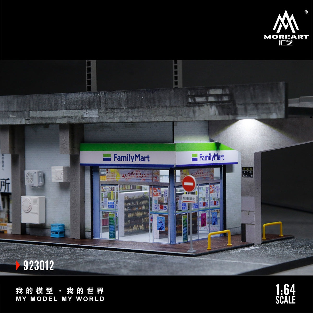 MoreArt - Pre-Order - Family Market Store with Bridge Scene Diorama mit Beleichtung - MO923012