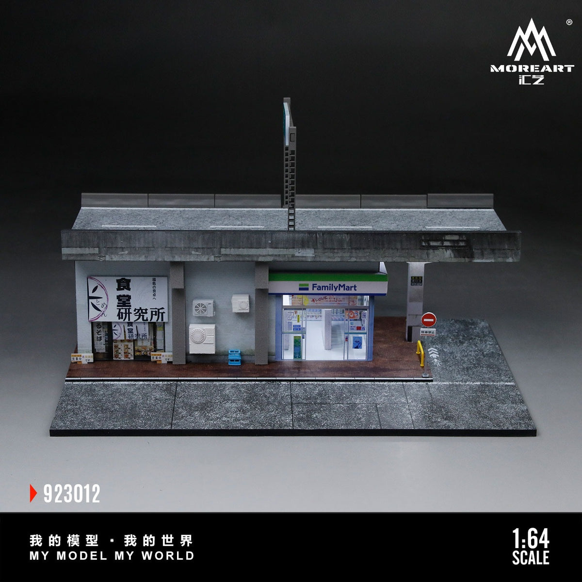 MoreArt - Pre-Order - Family Market Store with Bridge Scene Diorama mit Beleichtung - MO923012