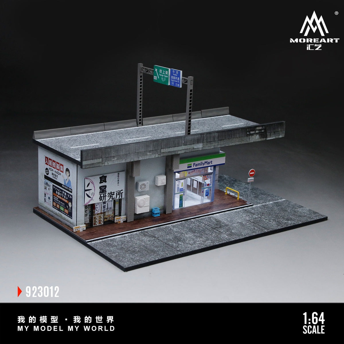 MoreArt - Pre-Order - Family Market Store with Bridge Scene Diorama mit Beleichtung - MO923012