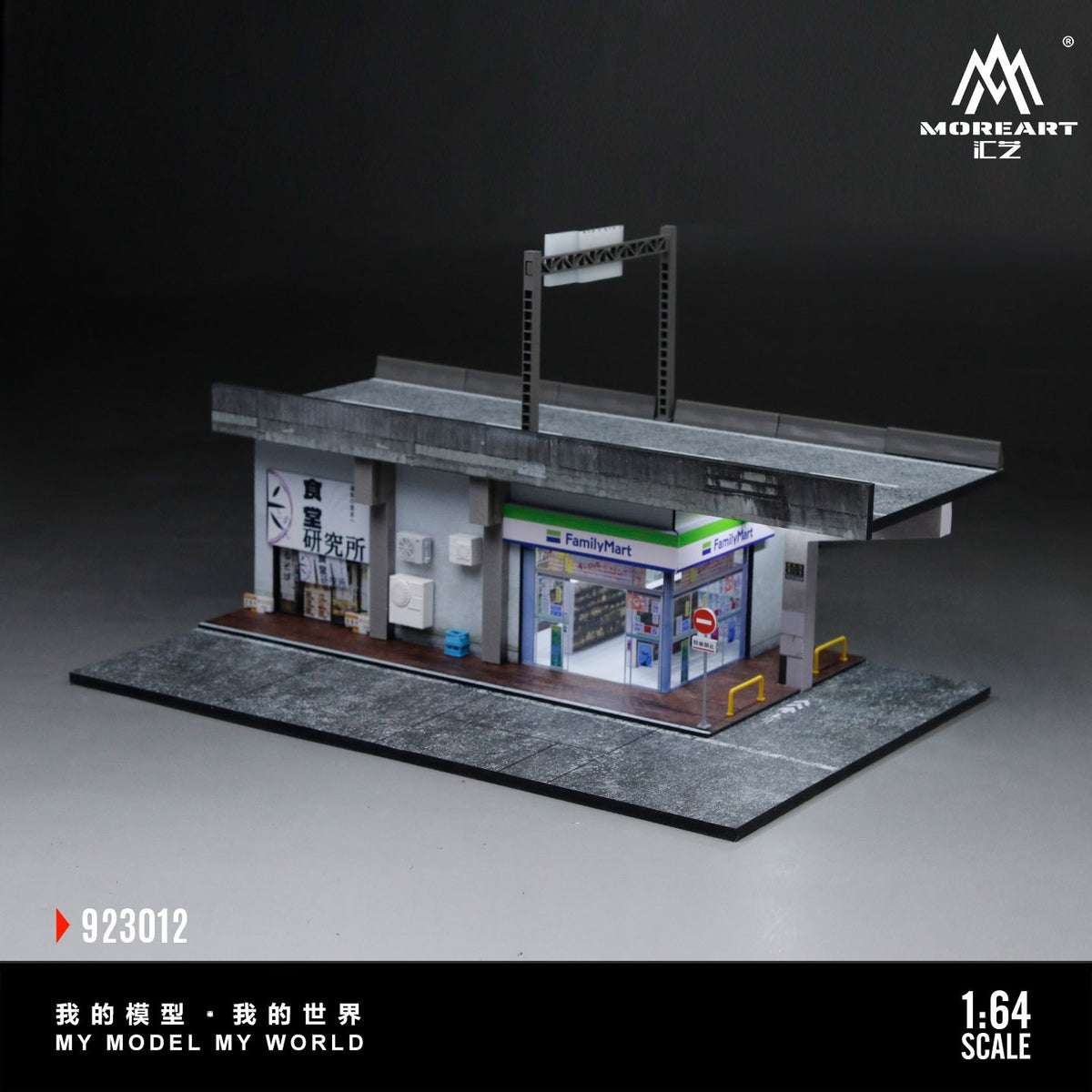 MoreArt - Pre-Order - Family Market Store with Bridge Scene Diorama mit Beleichtung - MO923012