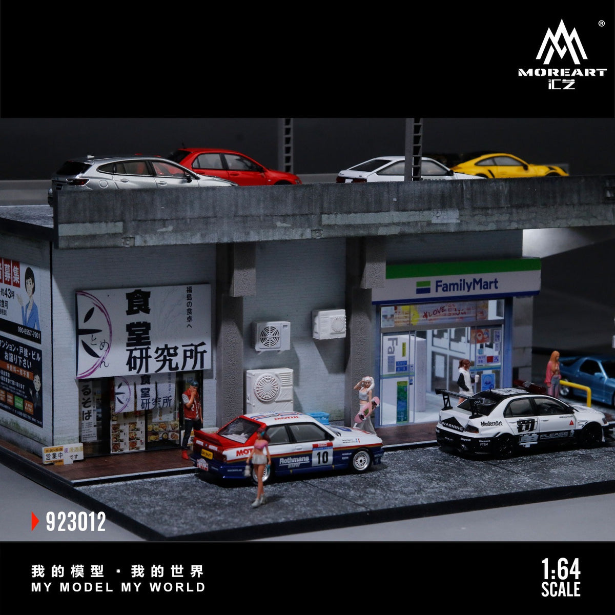 MoreArt - Pre-Order - Family Market Store with Bridge Scene Diorama mit Beleichtung - MO923012