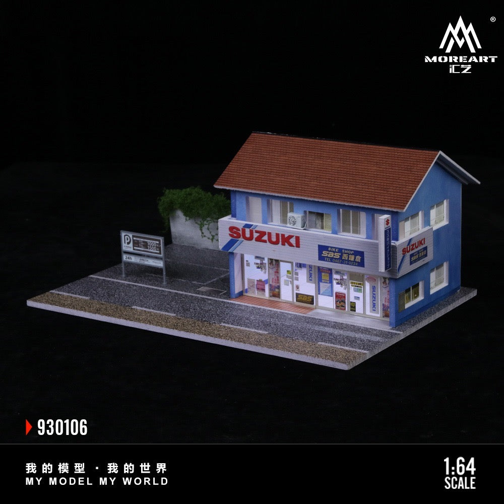 MoreArt - Pre-Order - Suzuki Motorcycle Store Nishi-Kamakura Diorama kleine Version - MO930106