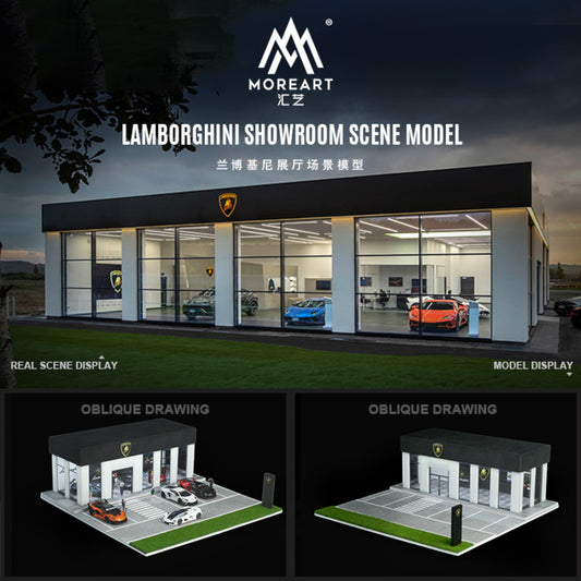 MoreArt - Pre-Order - Lamborghini Store Diorama mit Beleuchtung - MO936009