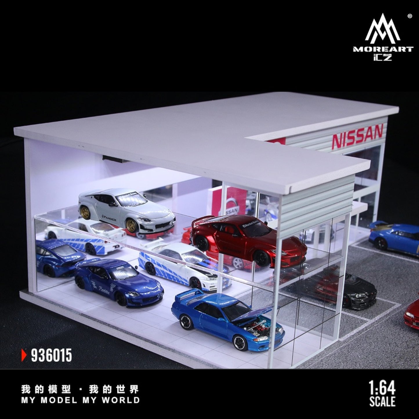MoreArt - Pre-Order - Nissan Store Diorama m. Beleuchtung - MO936015