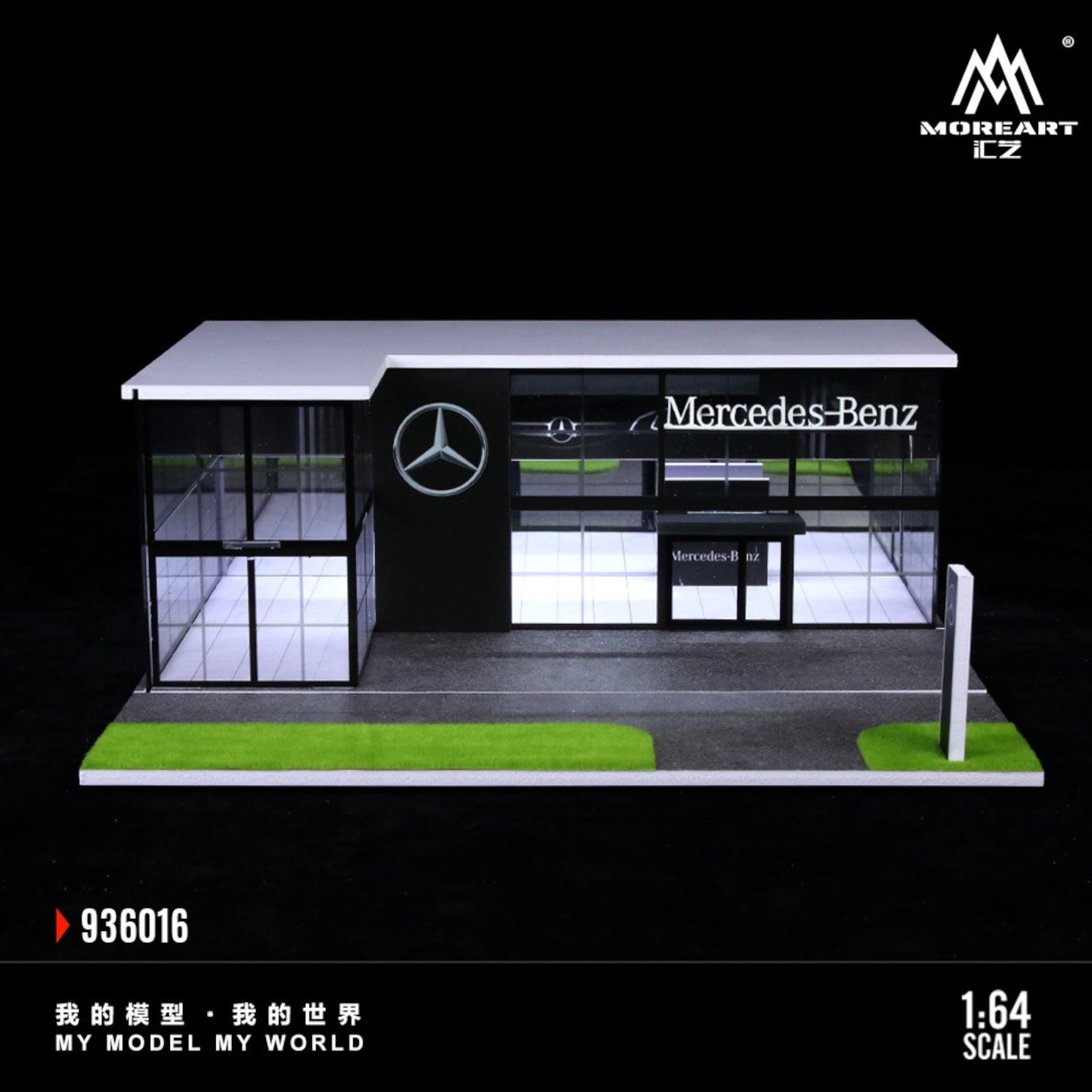 MoreArt - Pre-Order - Mercedes-Benz Store Diorama mit Beleuchtung - MO936016