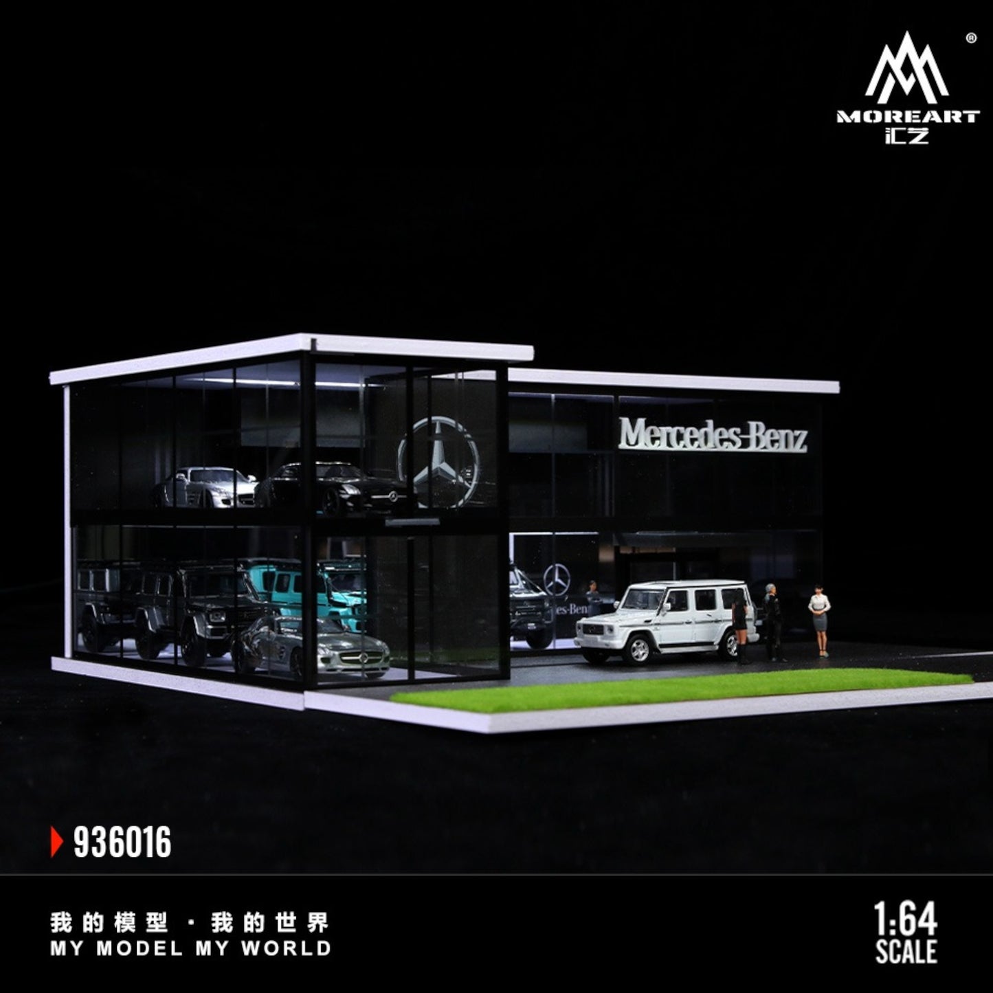 MoreArt - Pre-Order - Mercedes-Benz Store Diorama mit Beleuchtung - MO936016