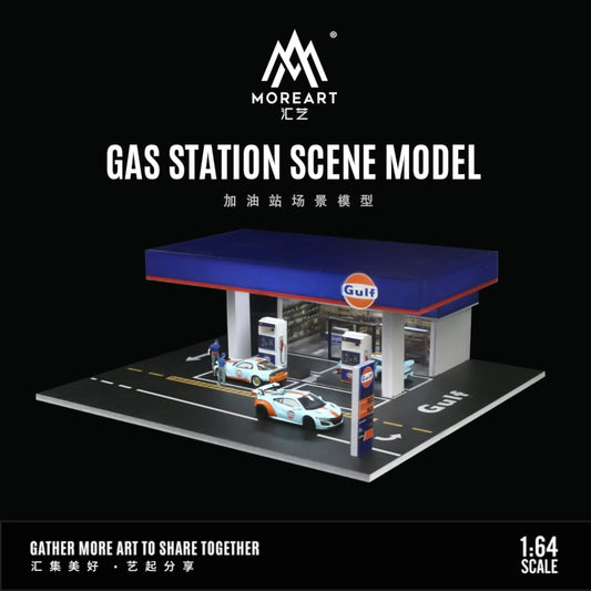 MoreArt - Pre-Order - Gulf Gas Station Diorama - MO936203