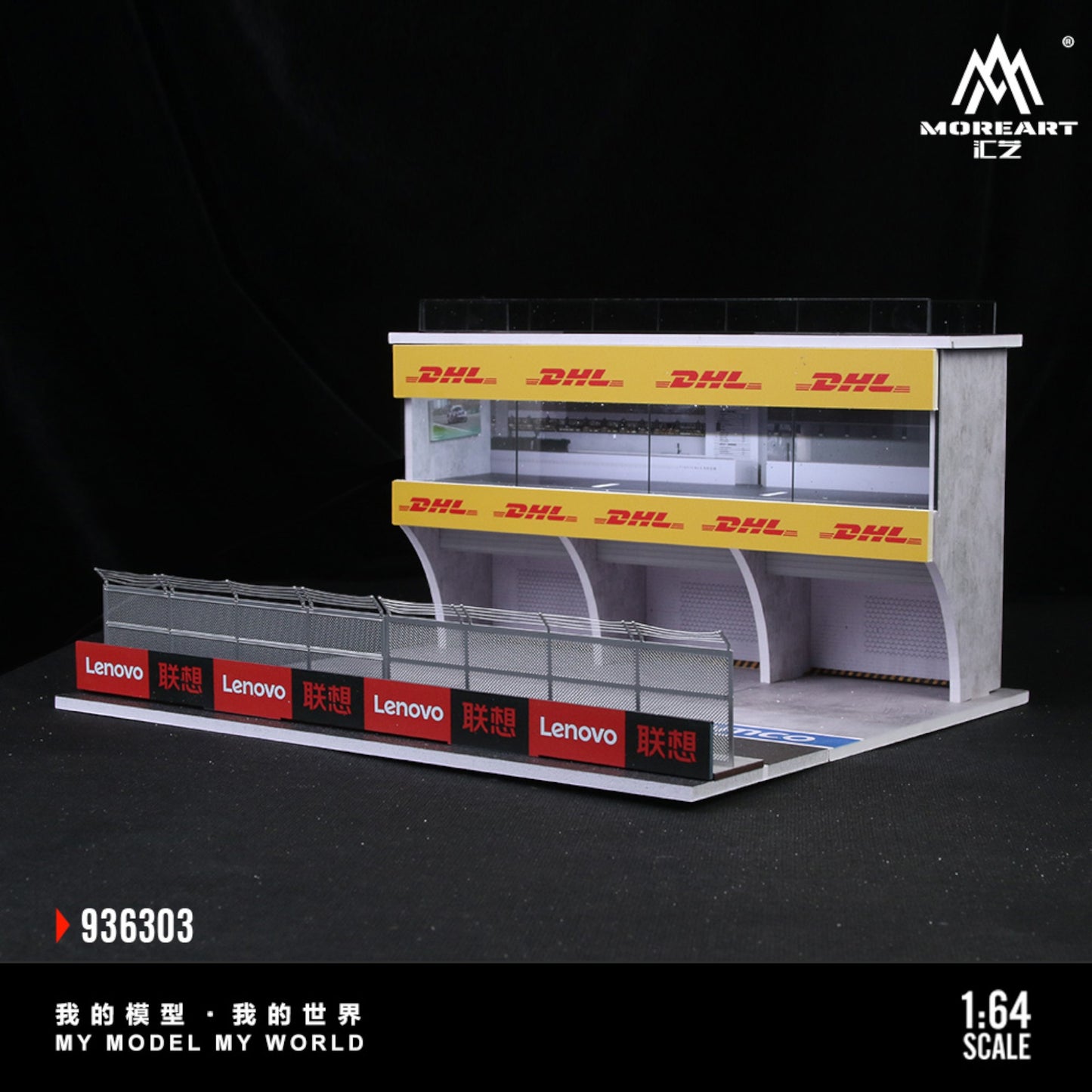 MoreArt - Pre-Order - Porsche Carrera Cup - Pit Lane Diorama mit Beleuchtung - MO936303