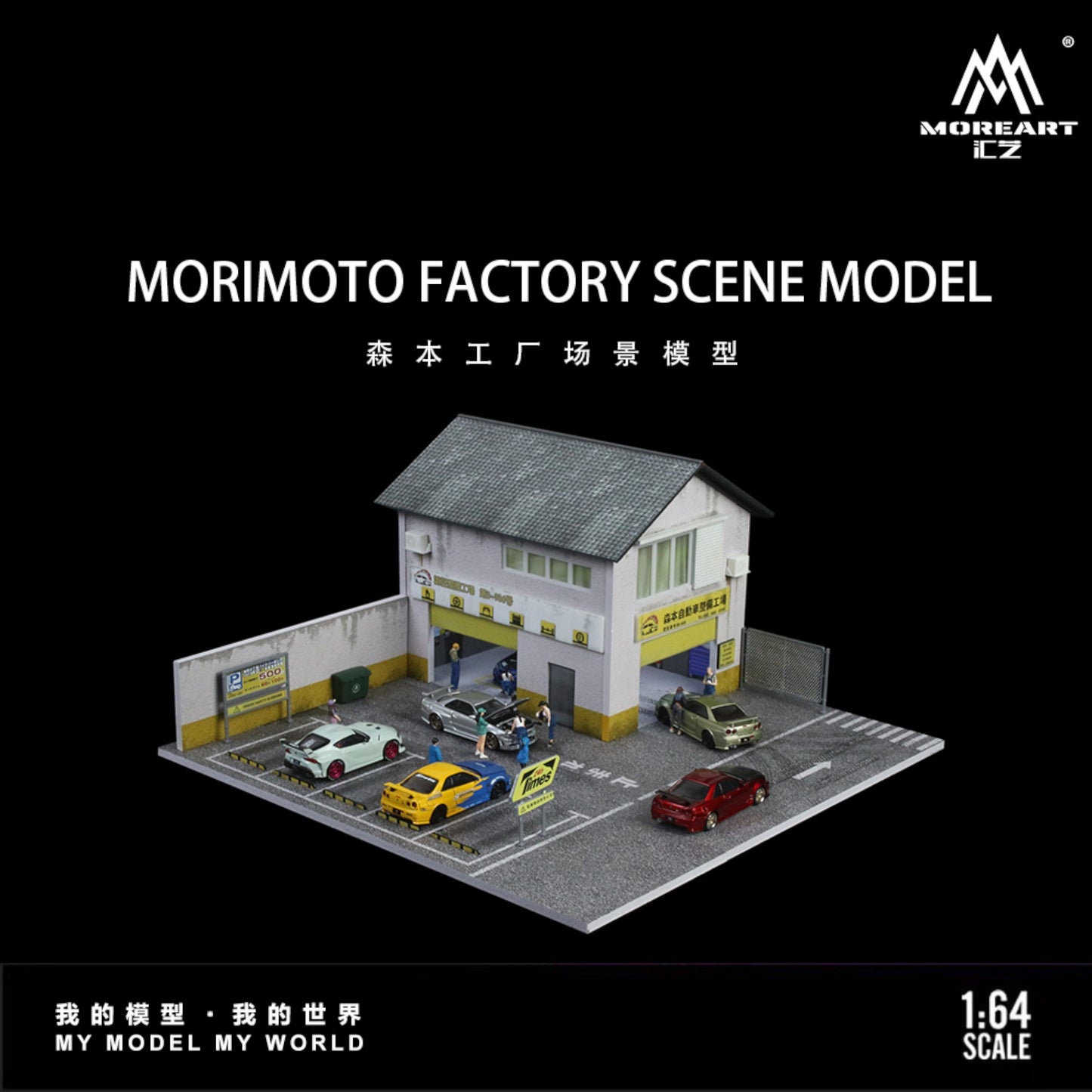 MoreArt - Pre-Order - Morimoto Factory Building Diorama mit Beleuchtung - MO936412