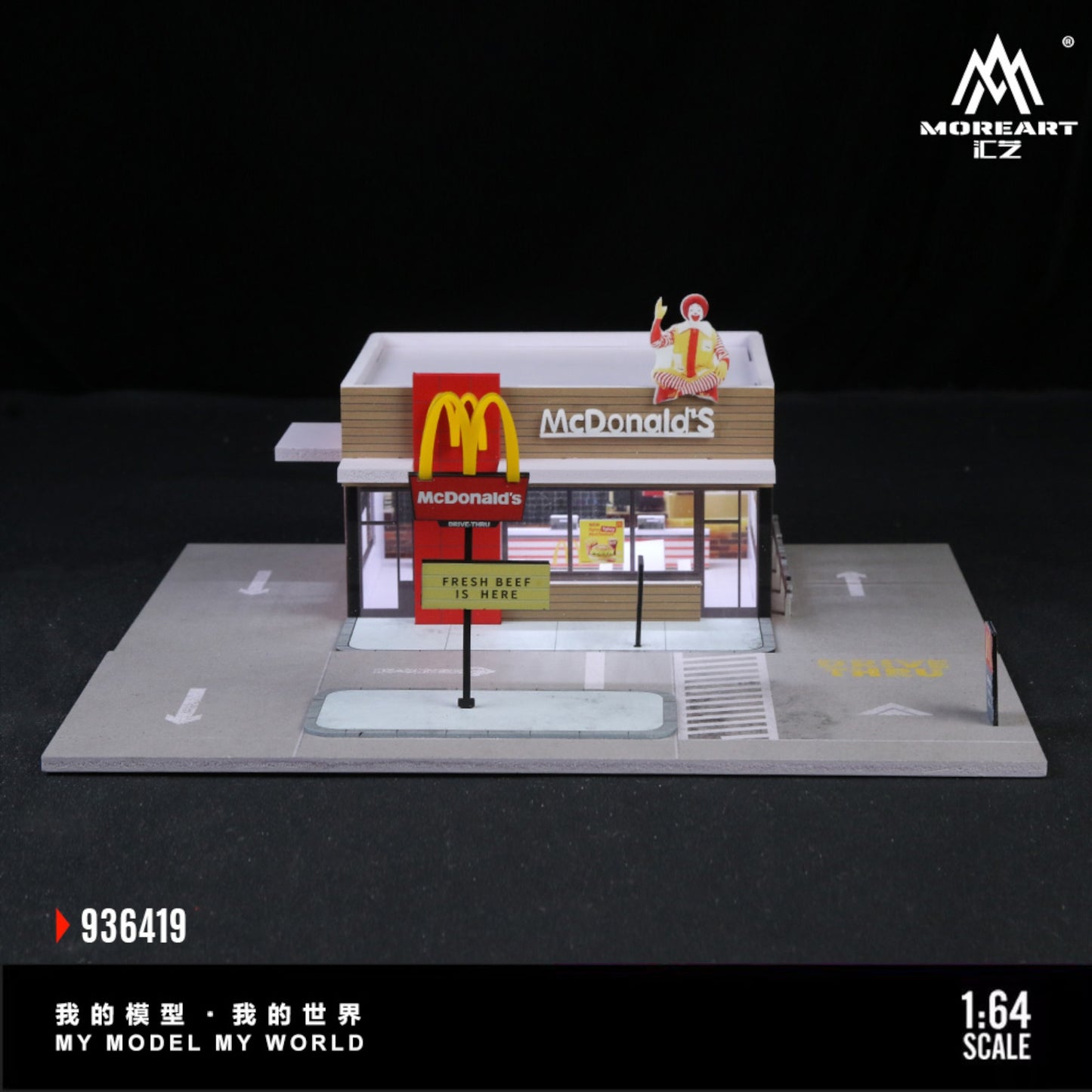 MoreArt - Pre-Order - McDonald's Diorama mit Beleuchtung - MO936419