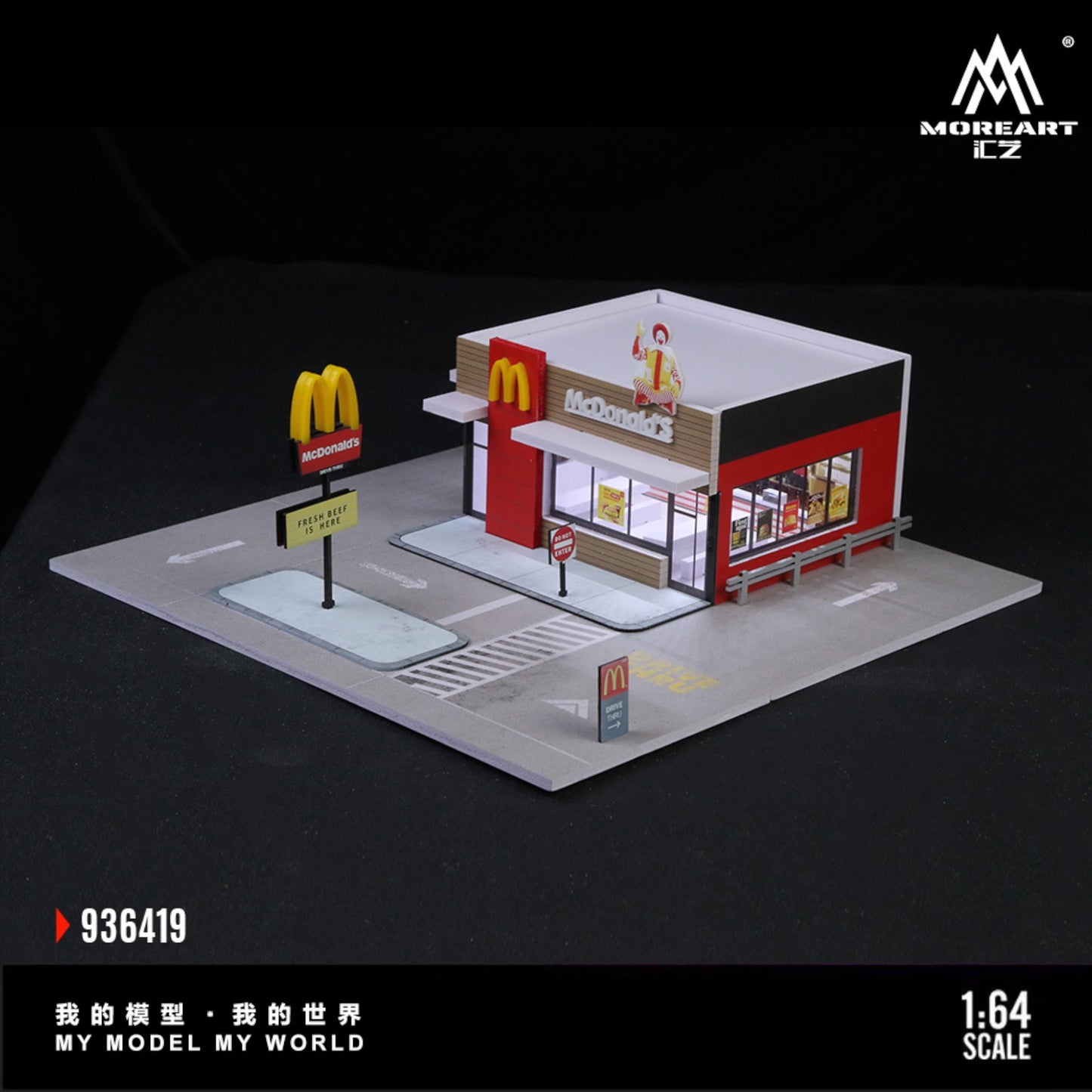 MoreArt - Pre-Order - McDonald's Diorama mit Beleuchtung - MO936419