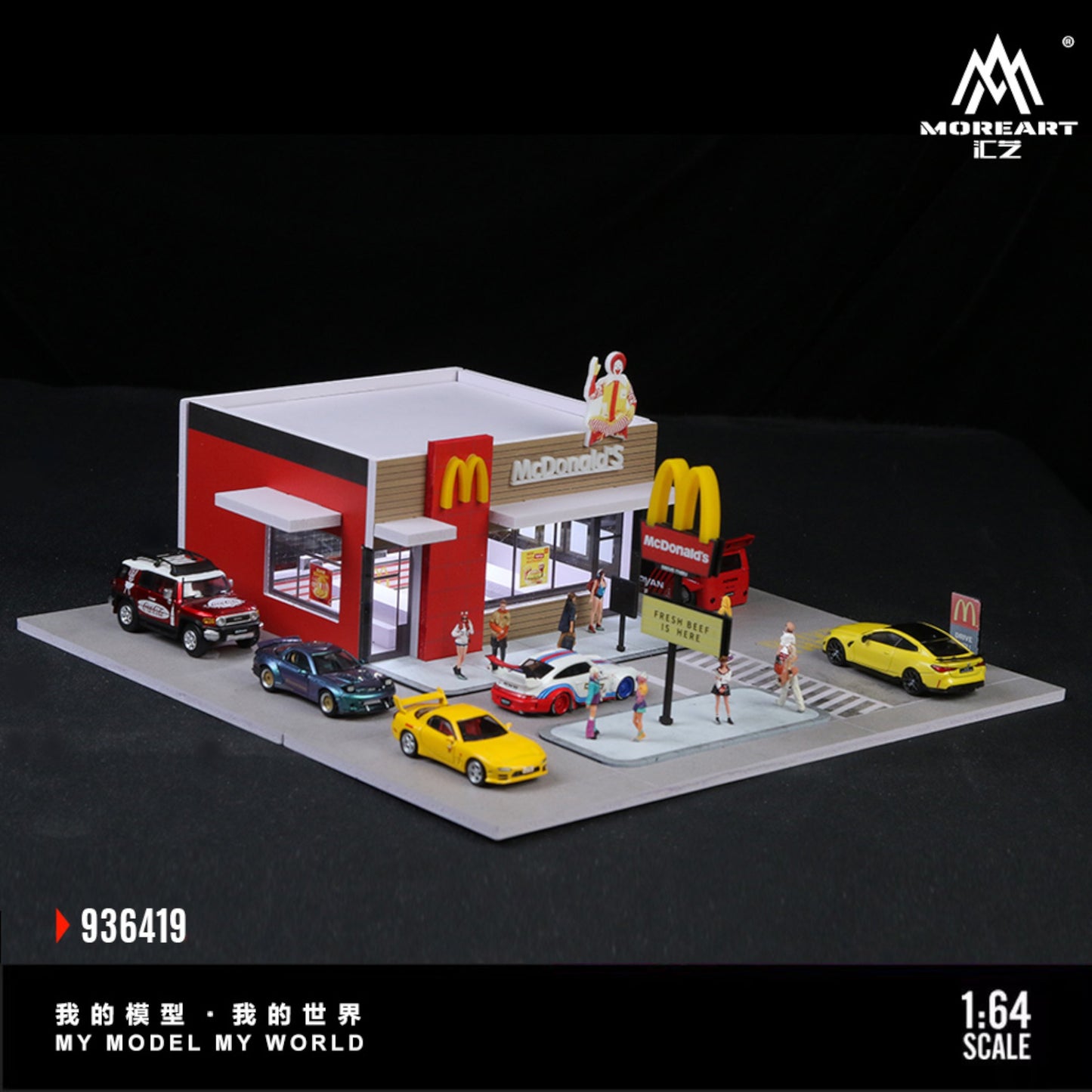 MoreArt - Pre-Order - McDonald's Diorama mit Beleuchtung - MO936419