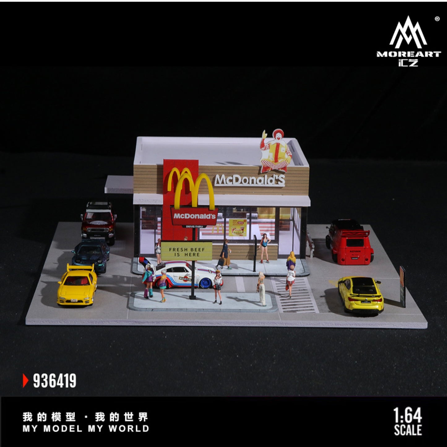 MoreArt - Pre-Order - McDonald's Diorama mit Beleuchtung - MO936419