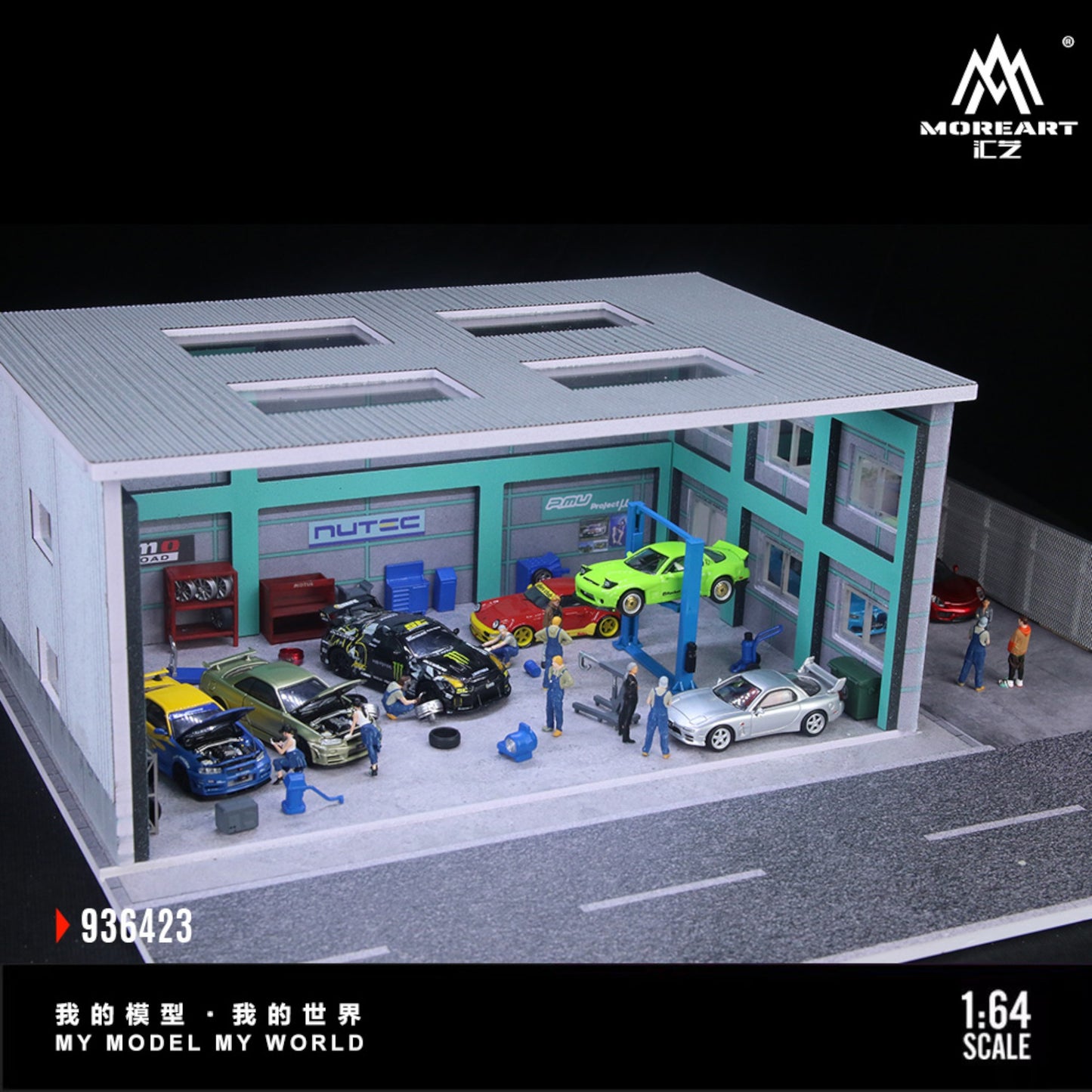 MoreArt - Pre-Order - Yokohama Repair Shop Diorama mit Beleuchtung - MO936423