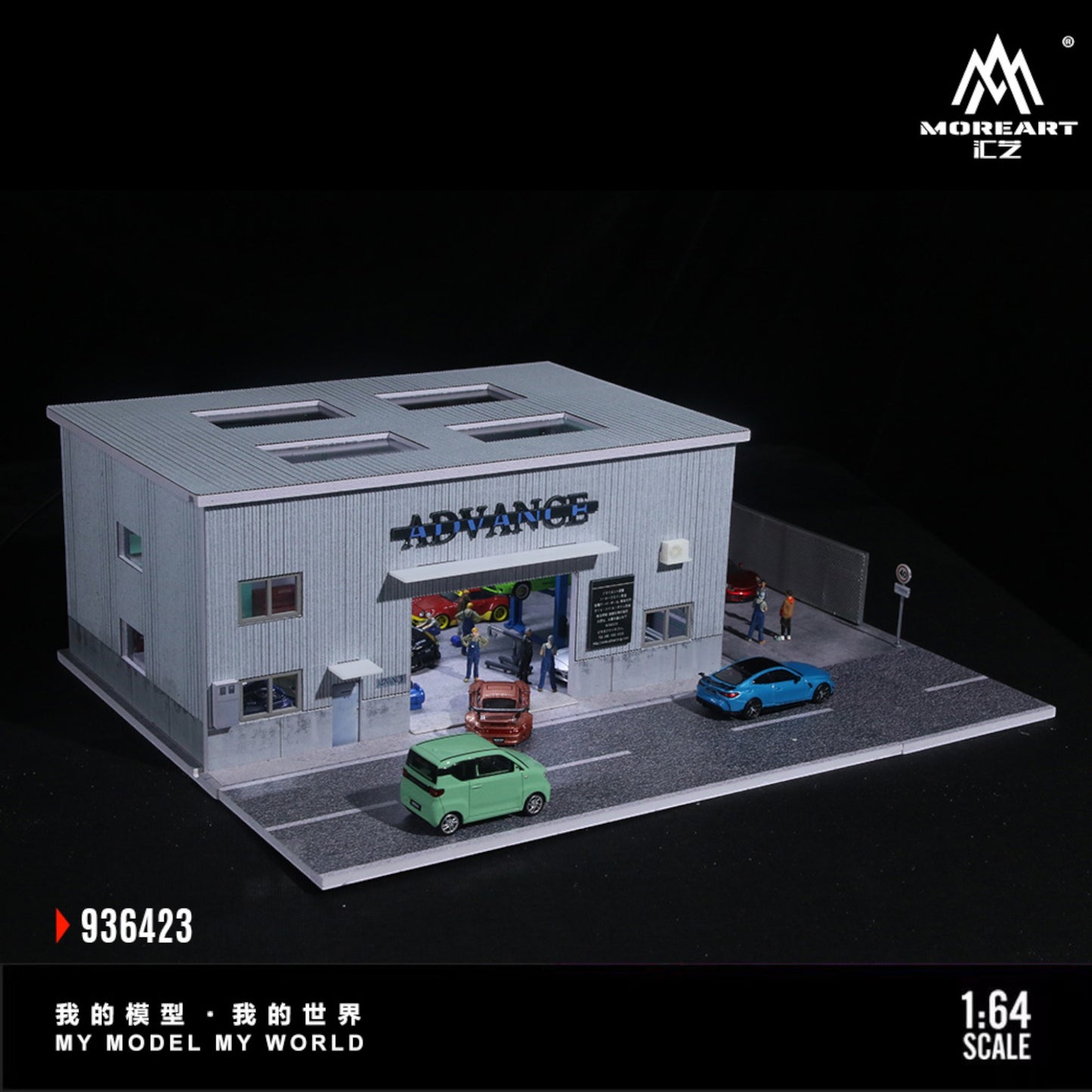 MoreArt - Pre-Order - Yokohama Repair Shop Diorama mit Beleuchtung - MO936423