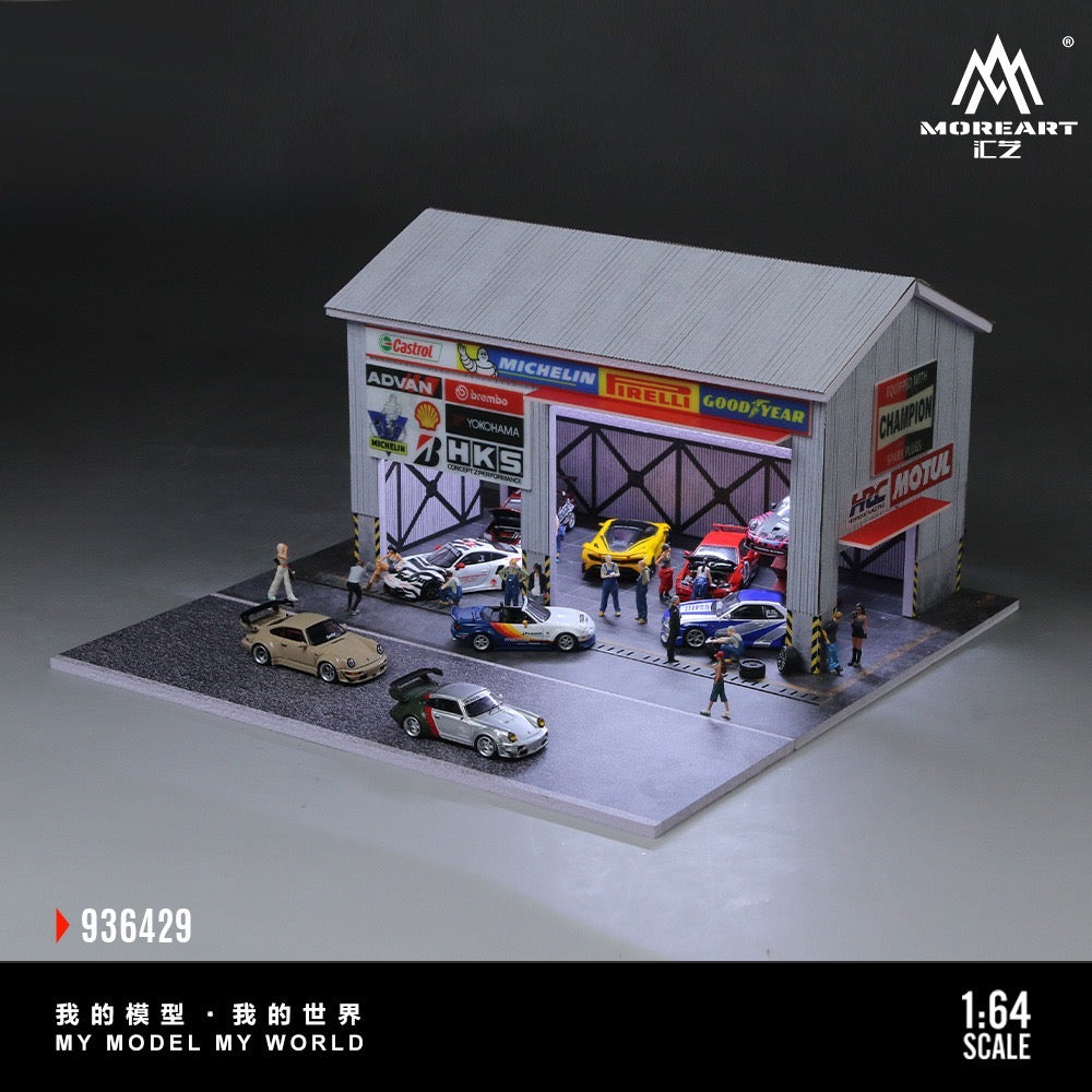 MoreArt - Pre-Order - Racing Car Repair Shop mit Beleuchtung - MO936429