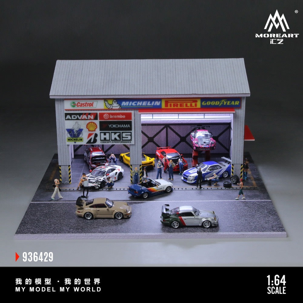 MoreArt - Pre-Order - Racing Car Repair Shop mit Beleuchtung - MO936429