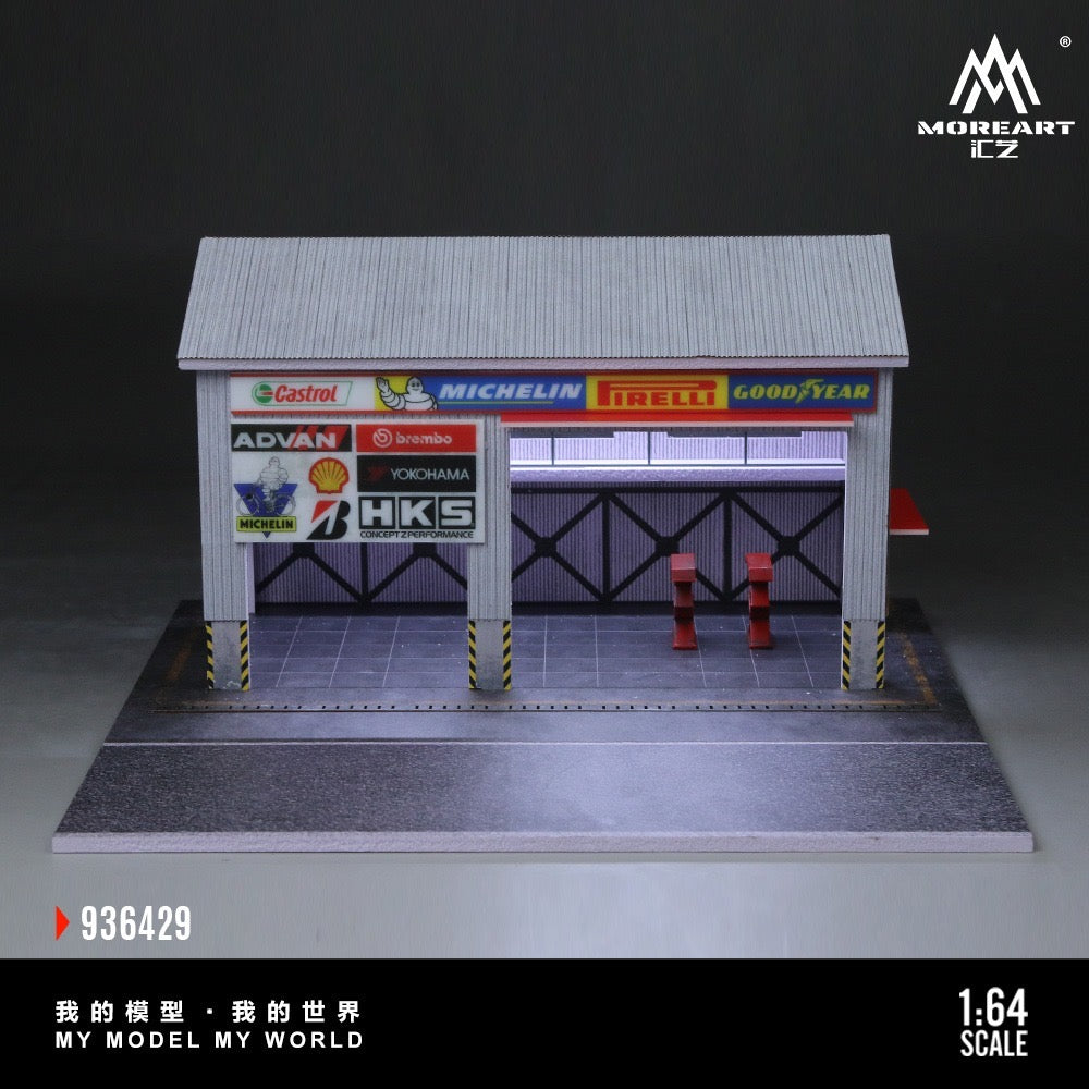 MoreArt - Pre-Order - Racing Car Repair Shop mit Beleuchtung - MO936429