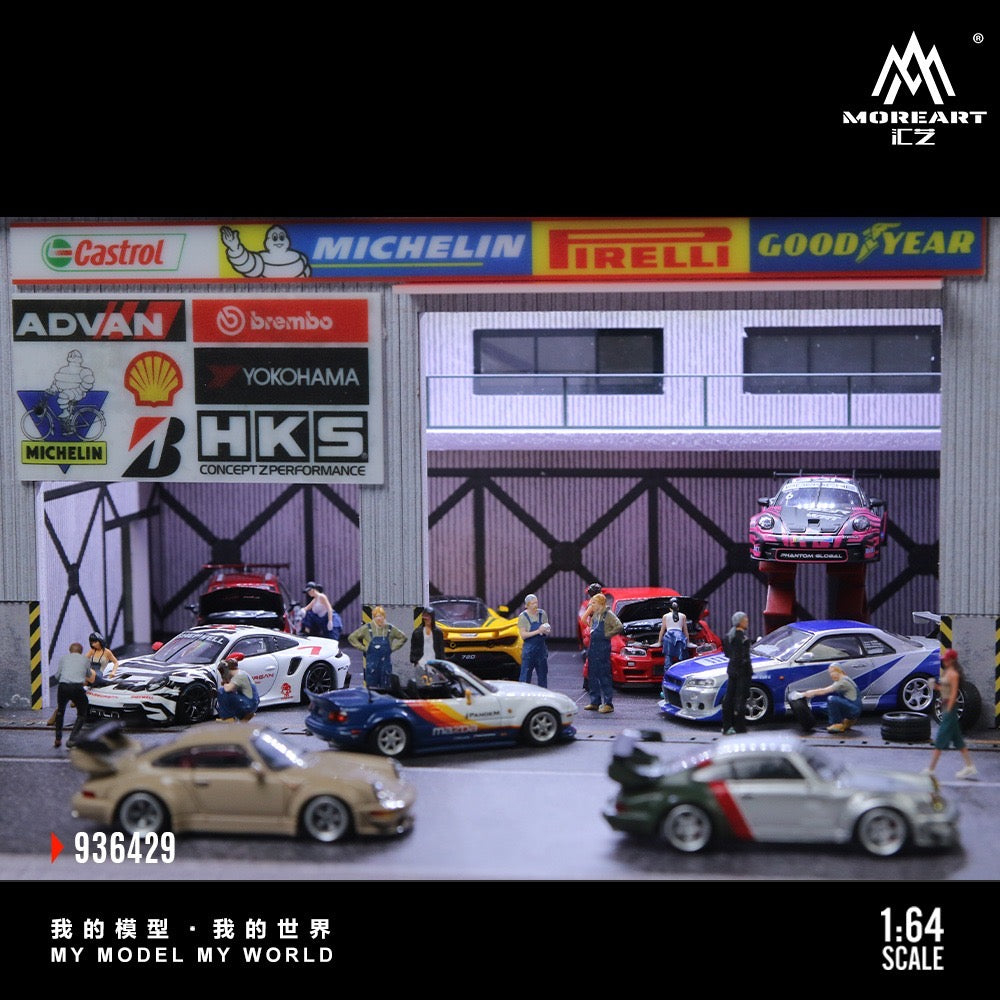 MoreArt - Pre-Order - Racing Car Repair Shop mit Beleuchtung - MO936429