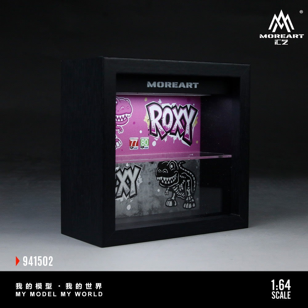 MoreArt - Pre-Order - Wood Picture Frame - Dinosaur Painting - pink/grey with fluorescent effect - MO941502