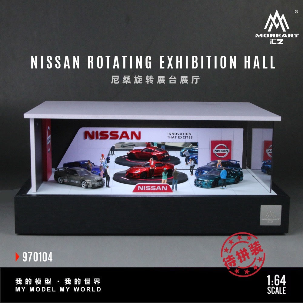 MoreArt - Pre-Order - Nissan Rotating Exhibition Diorama mit Beleuchtung