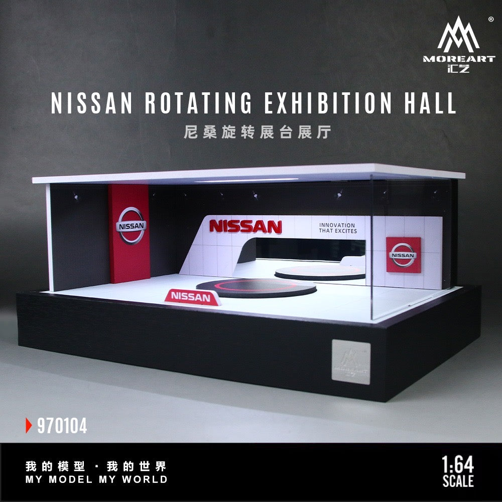 MoreArt - Pre-Order - Nissan Rotating Exhibition Diorama mit Beleuchtung