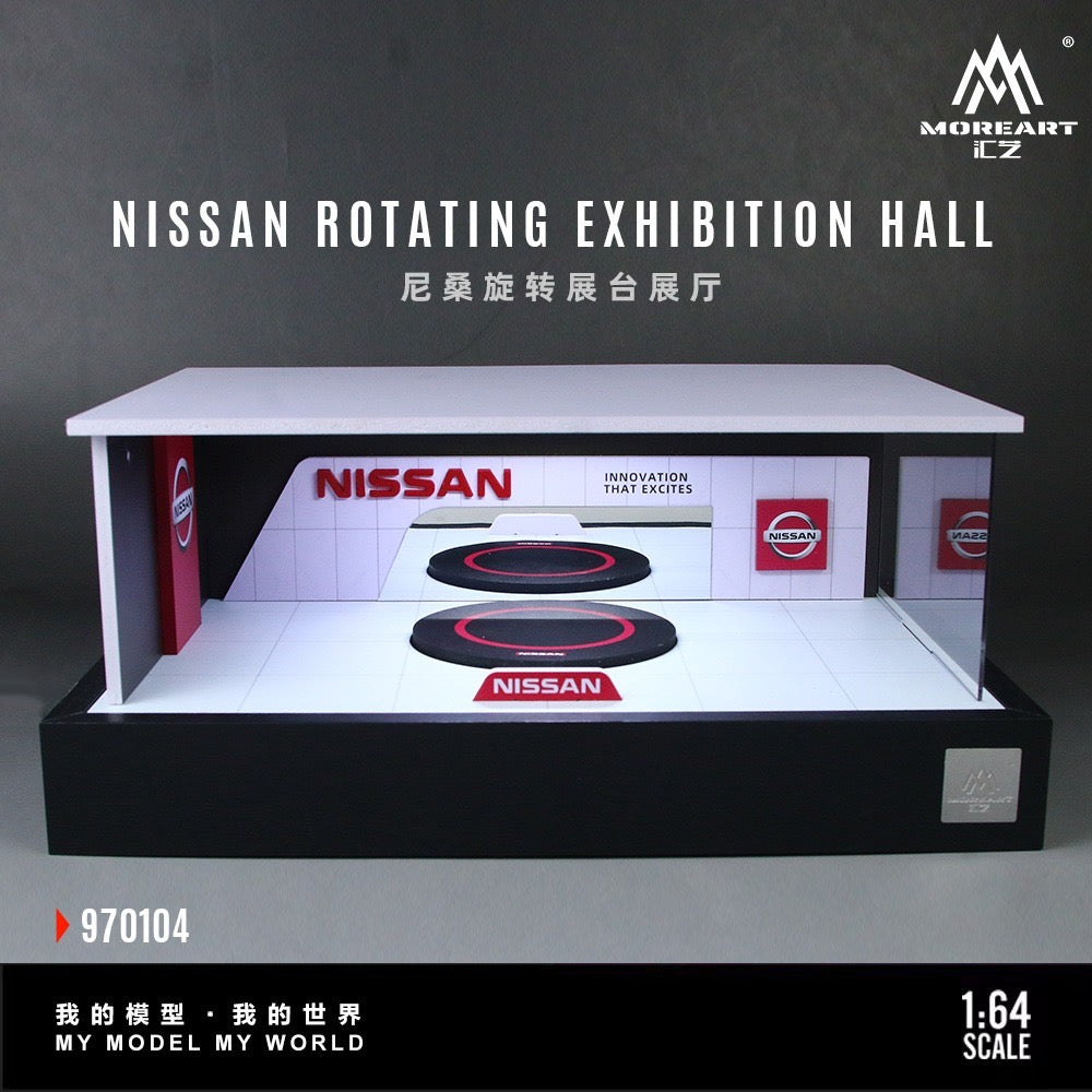 MoreArt - Pre-Order - Nissan Rotating Exhibition Diorama mit Beleuchtung
