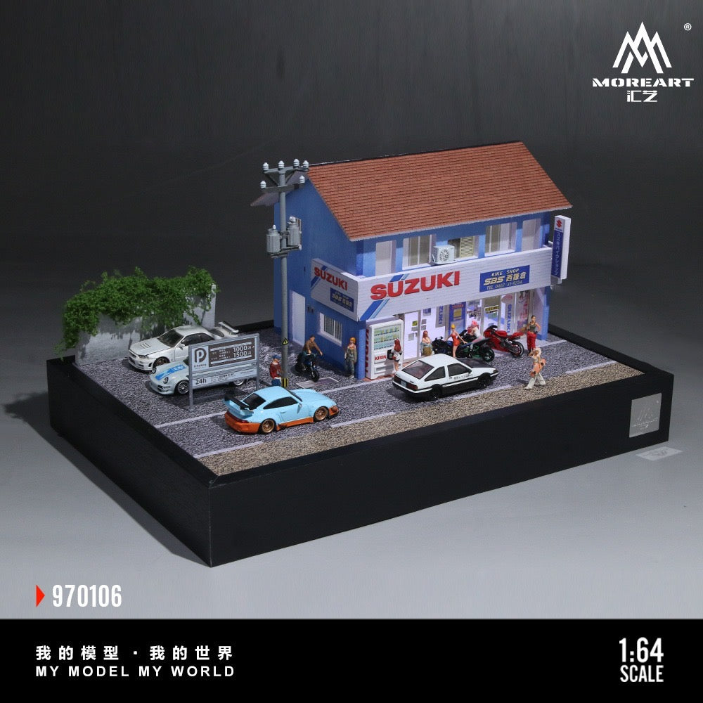 MoreArt - Pre-Order -Suzuki Motorcycle Store Nishi-Kamakura Diorama große  Version - MO970106