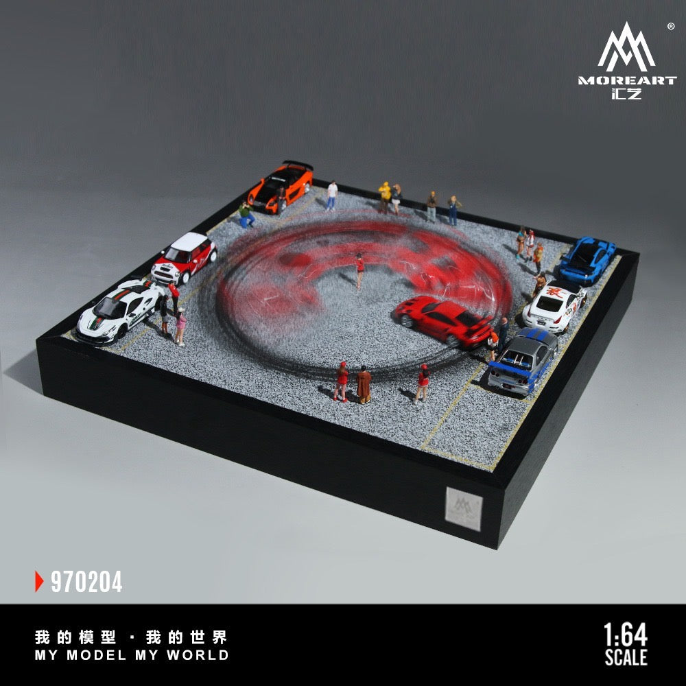 MoreArt - Pre-Order - Car Drift Turntable Scene Model 01 - Diorama - MO970204