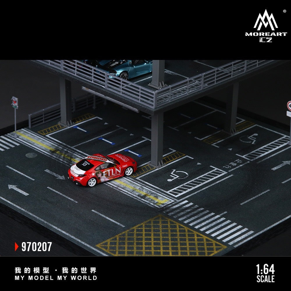 MoreArt - Pre-Order - Parking Garage Drifting Scene Diorama mit Beleuchtung - MO970207