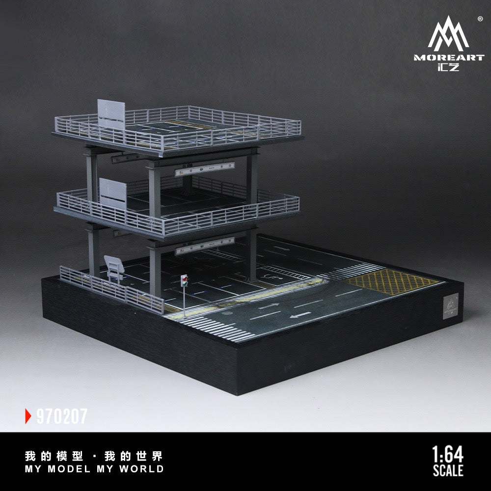 MoreArt - Pre-Order - Parking Garage Drifting Scene Diorama mit Beleuchtung - MO970207