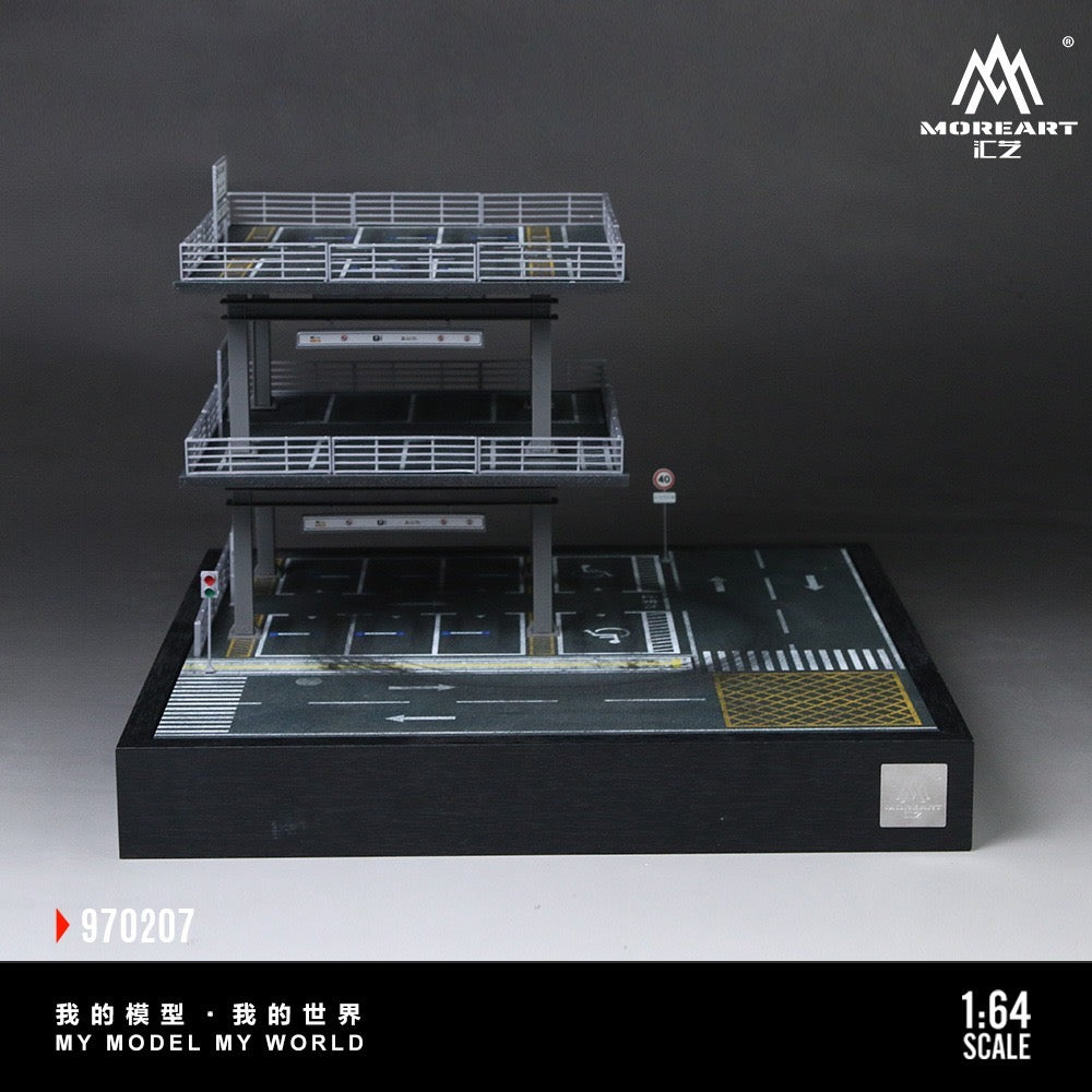 MoreArt - Pre-Order - Parking Garage Drifting Scene Diorama mit Beleuchtung - MO970207