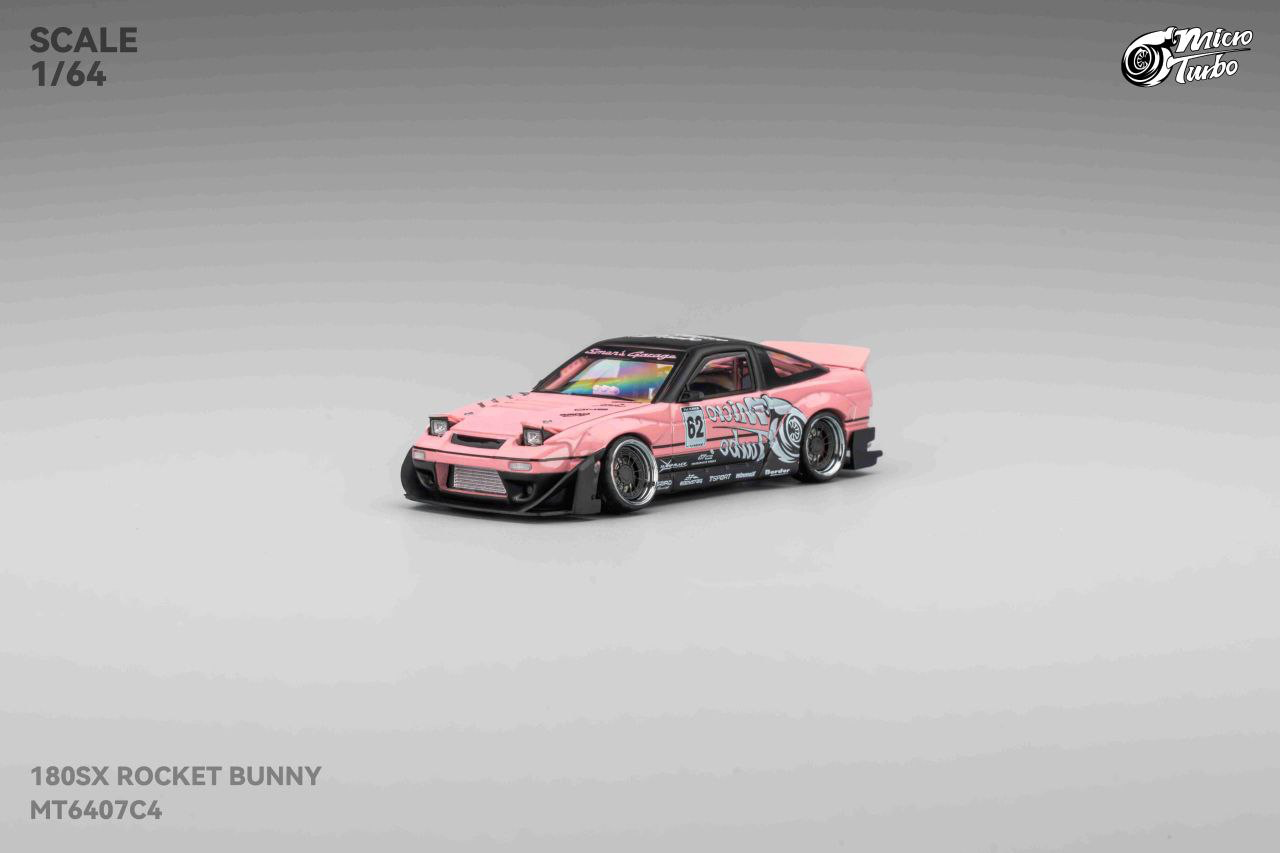 MicroTurbo - Pre-Order - Simon Garage Set - Custom 180SX & Custom Hauler, pink