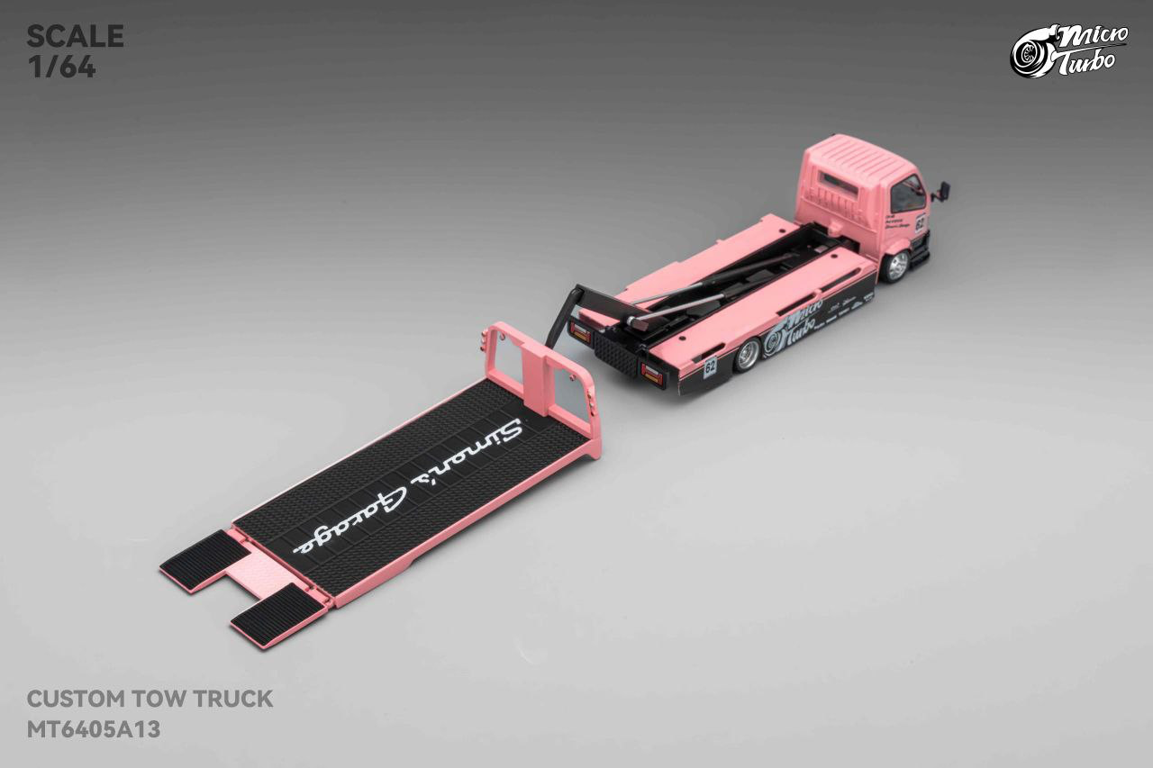 MicroTurbo - Pre-Order - Simon Garage Set - Custom 180SX & Custom Hauler, pink
