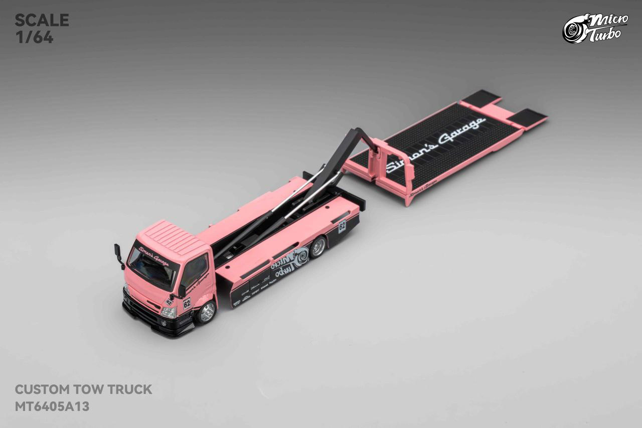 MicroTurbo - Pre-Order - Simon Garage Set - Custom 180SX & Custom Hauler, pink