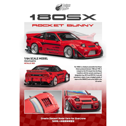 MicroTurbo - Pre-Order - Rocket Bunny 180SX, metallic red - MT6407C5