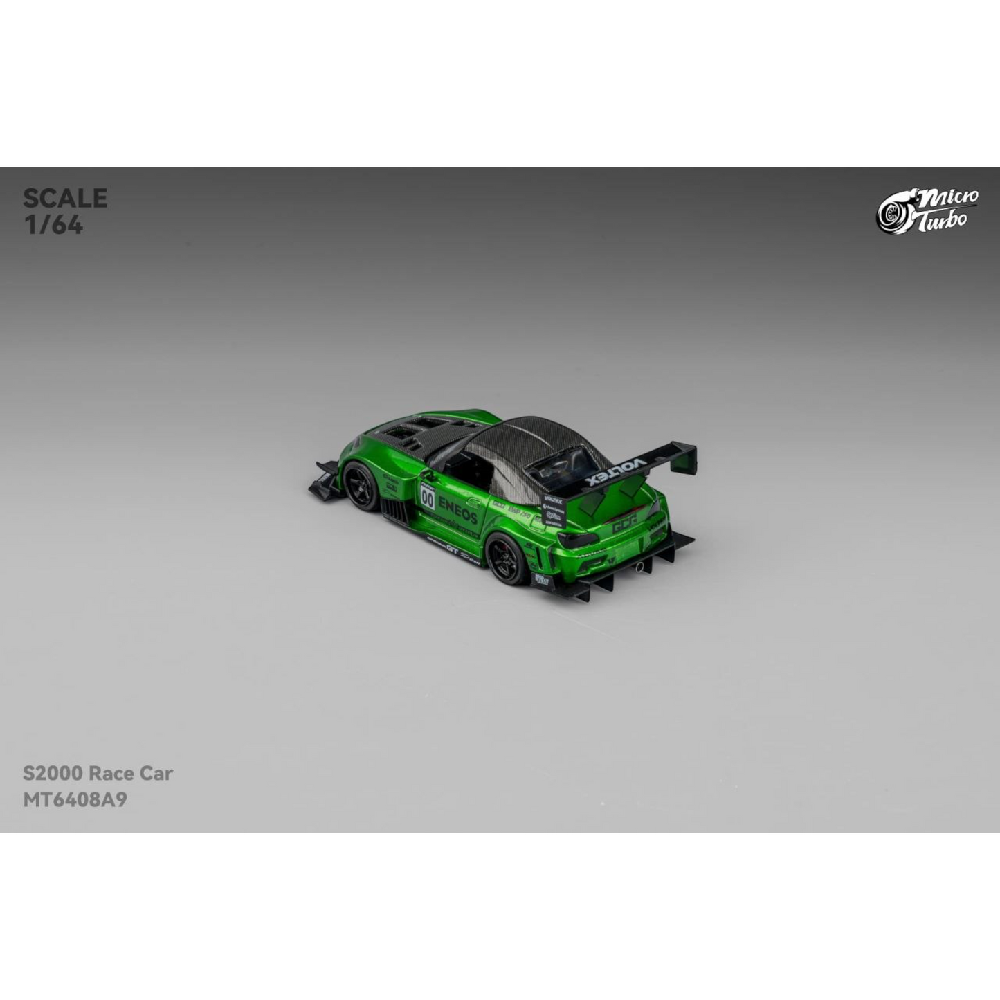 MicroTurbo - Pre-Order - Custom S2000 Race Car, Metallic Green - MT6408A9