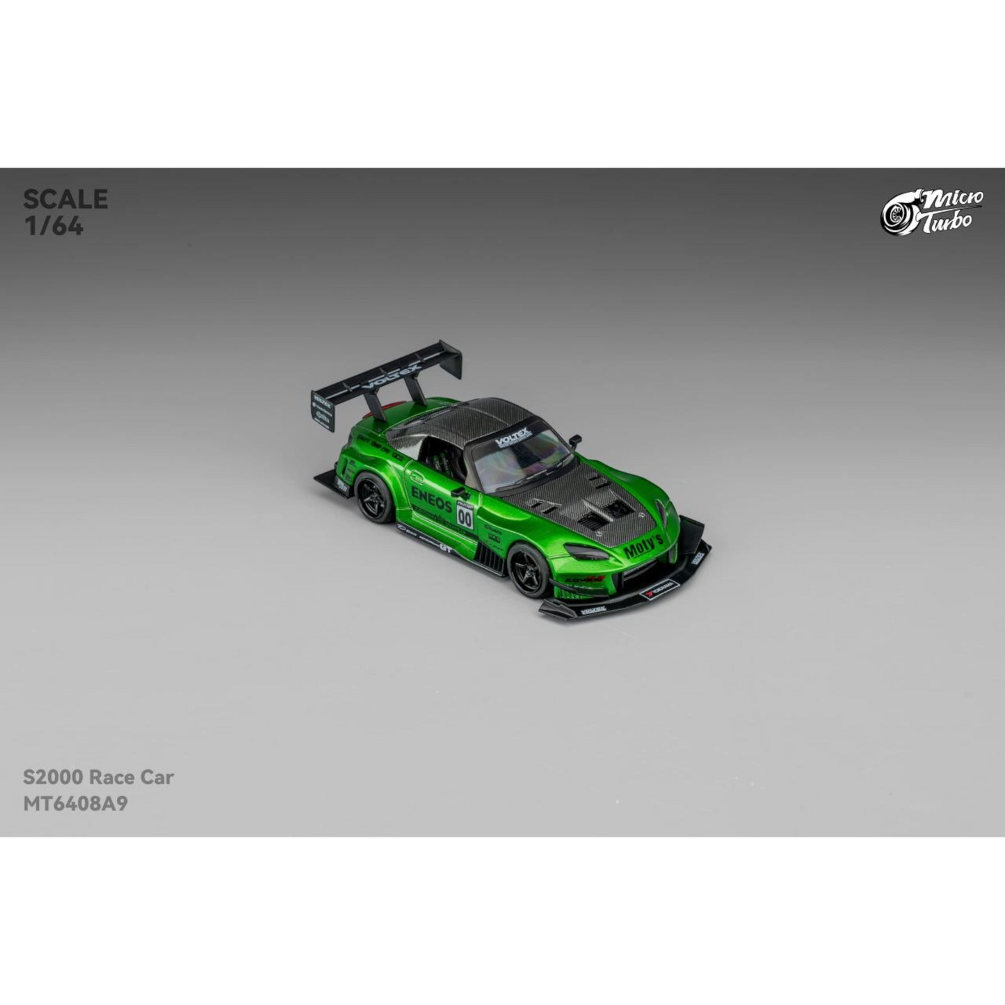 MicroTurbo - Pre-Order - Custom S2000 Race Car, Metallic Green - MT6408A9
