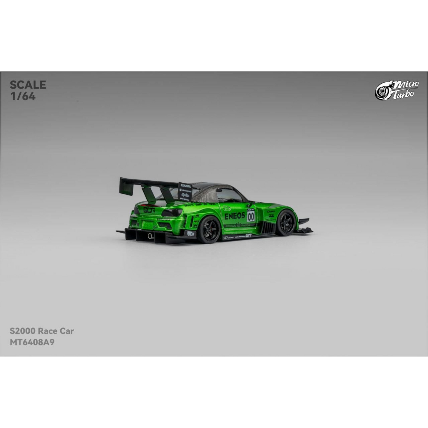 MicroTurbo - Pre-Order - Custom S2000 Race Car, Metallic Green - MT6408A9