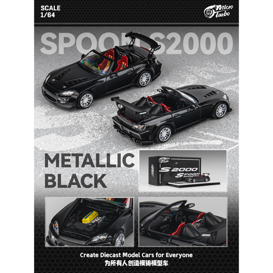 MicroTurbo - Custom S2000 Spoon, metallic black - MT6408C2