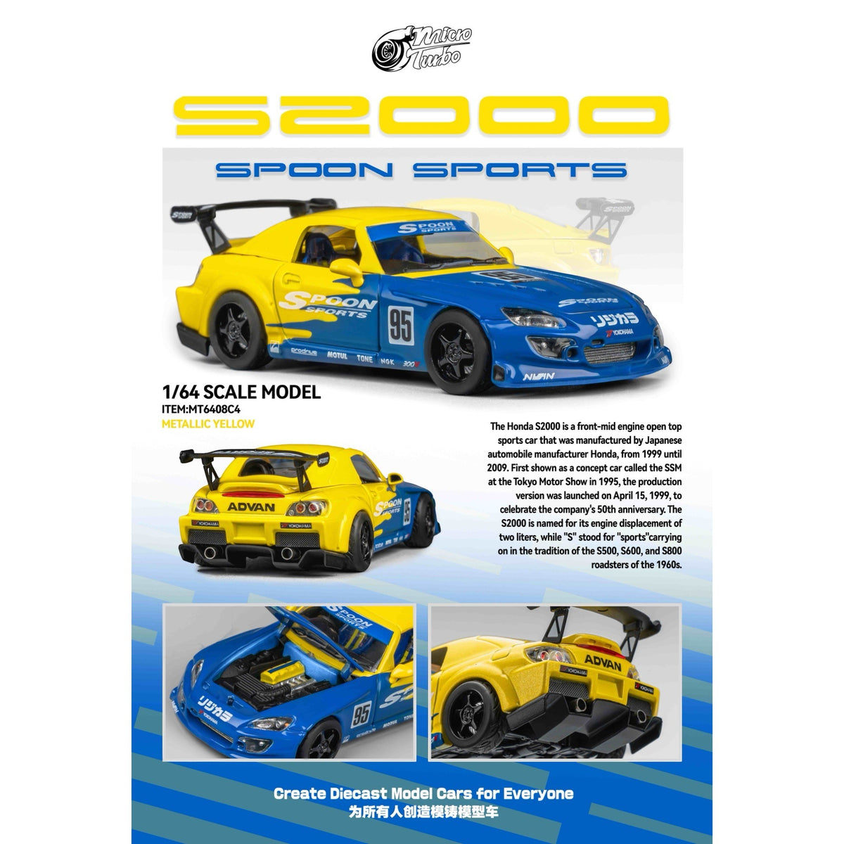 MicroTurbo - Pre-Order - Custom S2000 - Spoon - MT6408C4