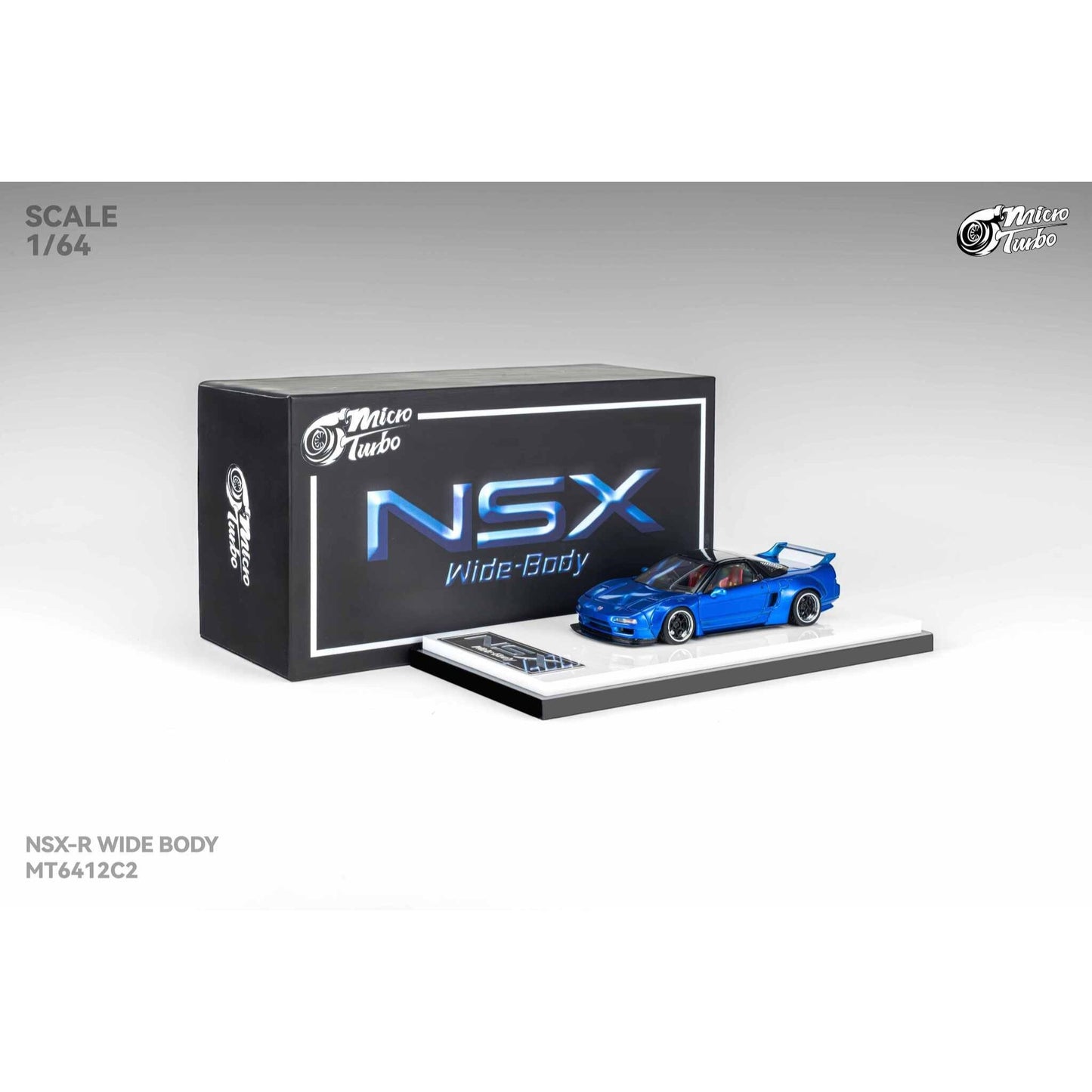 MicroTurbo - Pre-Order - Custom NSX-R Wide Body - Candy Blue - MT6412C2